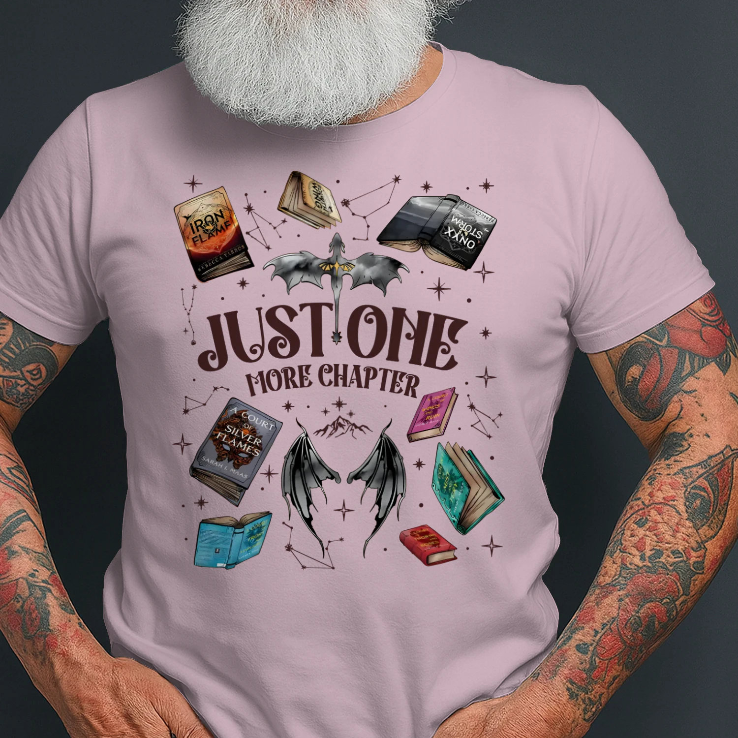 Just One More Chapter Heavy Cotton Light Colors T-shirt 1 Side, Acotar Gildan Tee, Romantasy Shirt, Book Lover Gifts
