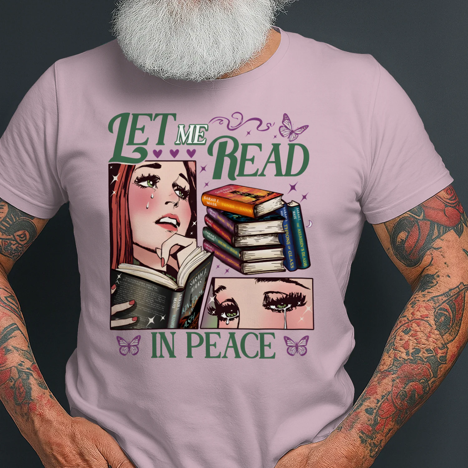Let Me Read In Piece Heavy Cotton Light Colors T-shirt 1 Side, Book Club Gildan Tee, Readers Club Shirt, Book Lover Gifts
