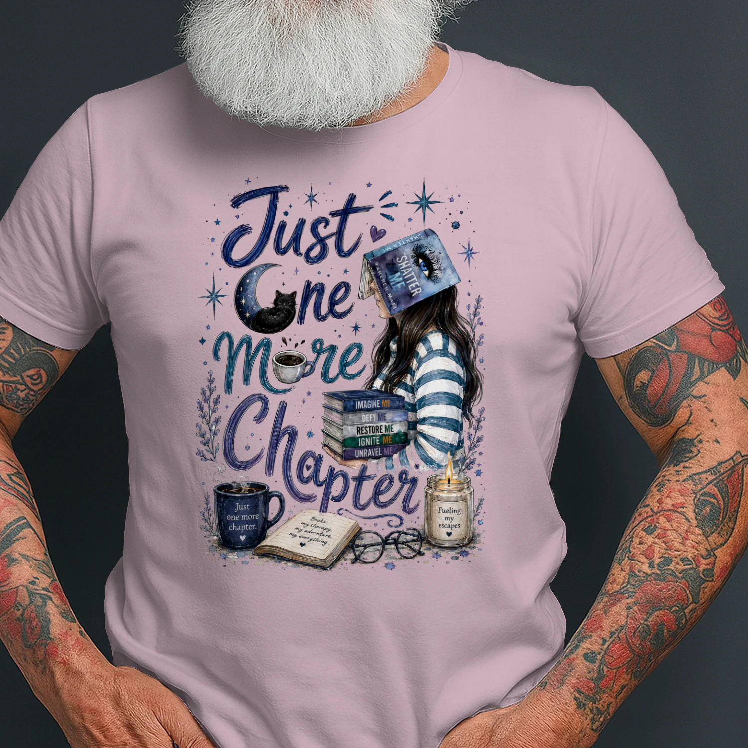 Just One More Chapter Heavy Cotton Light Colors T-shirt 1 Side, Shatter Me Gildan Tee, Romantasy Shirt, Book Lover Gifts