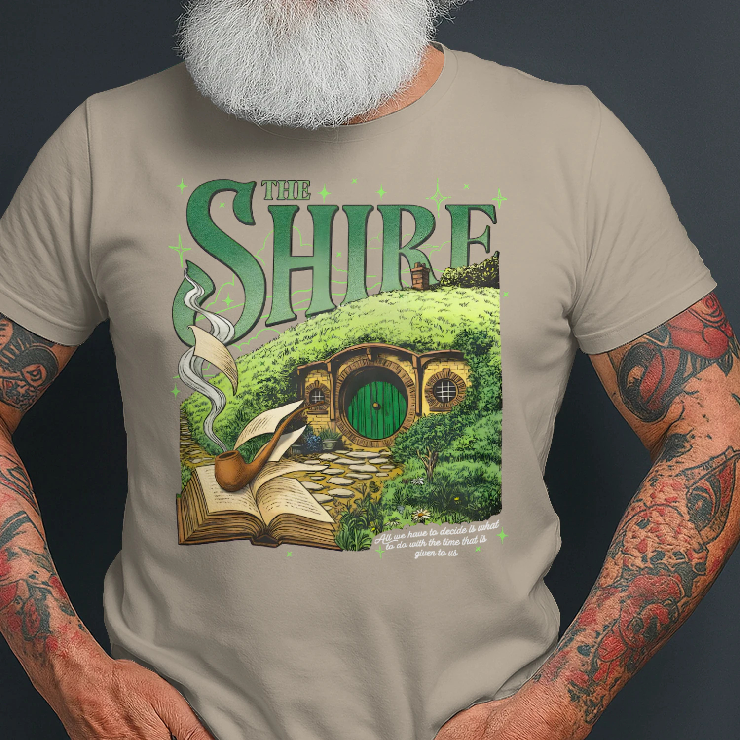 The Shire Heavy Cotton T-shirt 1 Side, The Lord Of The Rings Gildan Tee, Epic Fantasy Book Shirt, Book Lover Gifts