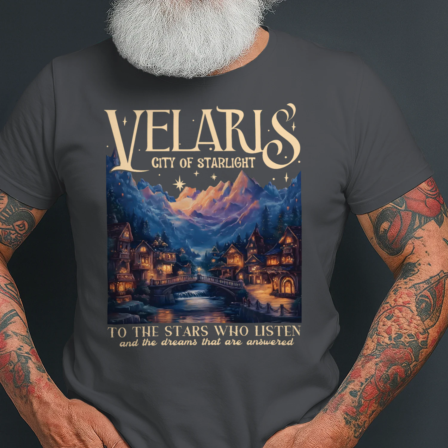 Velaris City Of Starlight Heavy Cotton Dark Colors T-shirt 1 Side, Acotar Series Gildan Tee, Fantasy Romance Book Shirt, Book Lover Gifts
