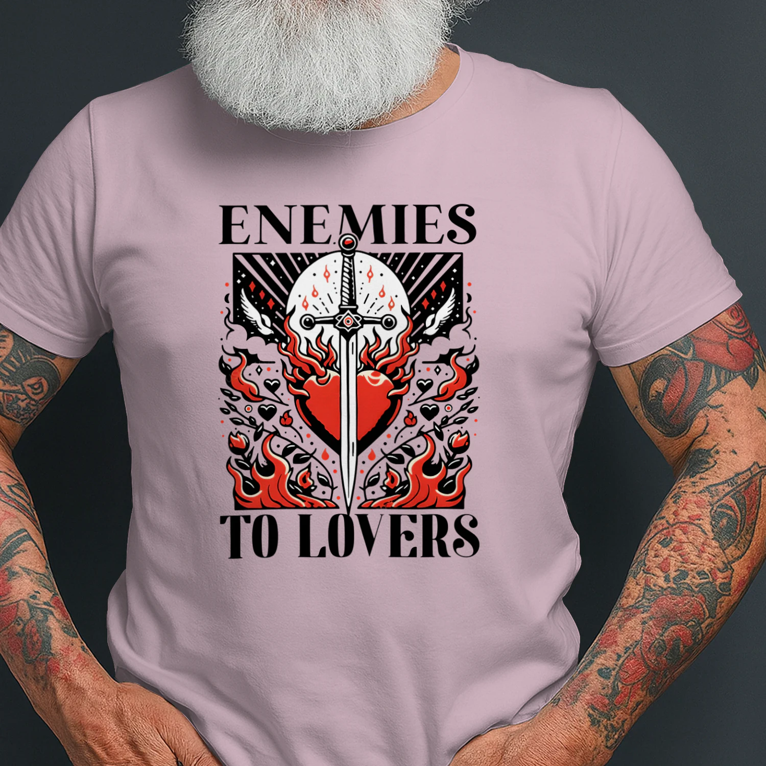 Enemies To Lovers Heavy Cotton Light Colors T-shirt 1 Side, Book Club Gildan Tee, Readers Club Shirt, Book Lover Gifts