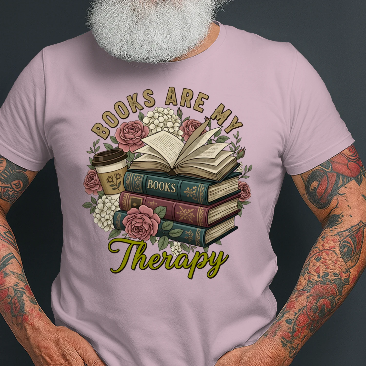 Book Are My Therapy V3 Heavy Cotton Light Colors T-shirt 1 Side, Book Club Gildan Tee, Readers Club Shirt, Book Lover Gifts