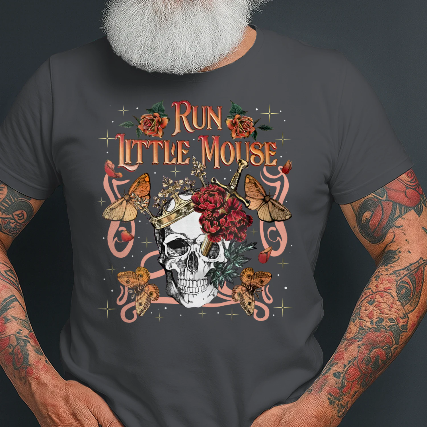 Run, Little Mouse Heavy Cotton T-shirt 1 Side, Haunting Adeline Gildan Tee, Dark Romance Book Shirt, Book Lover Gifts