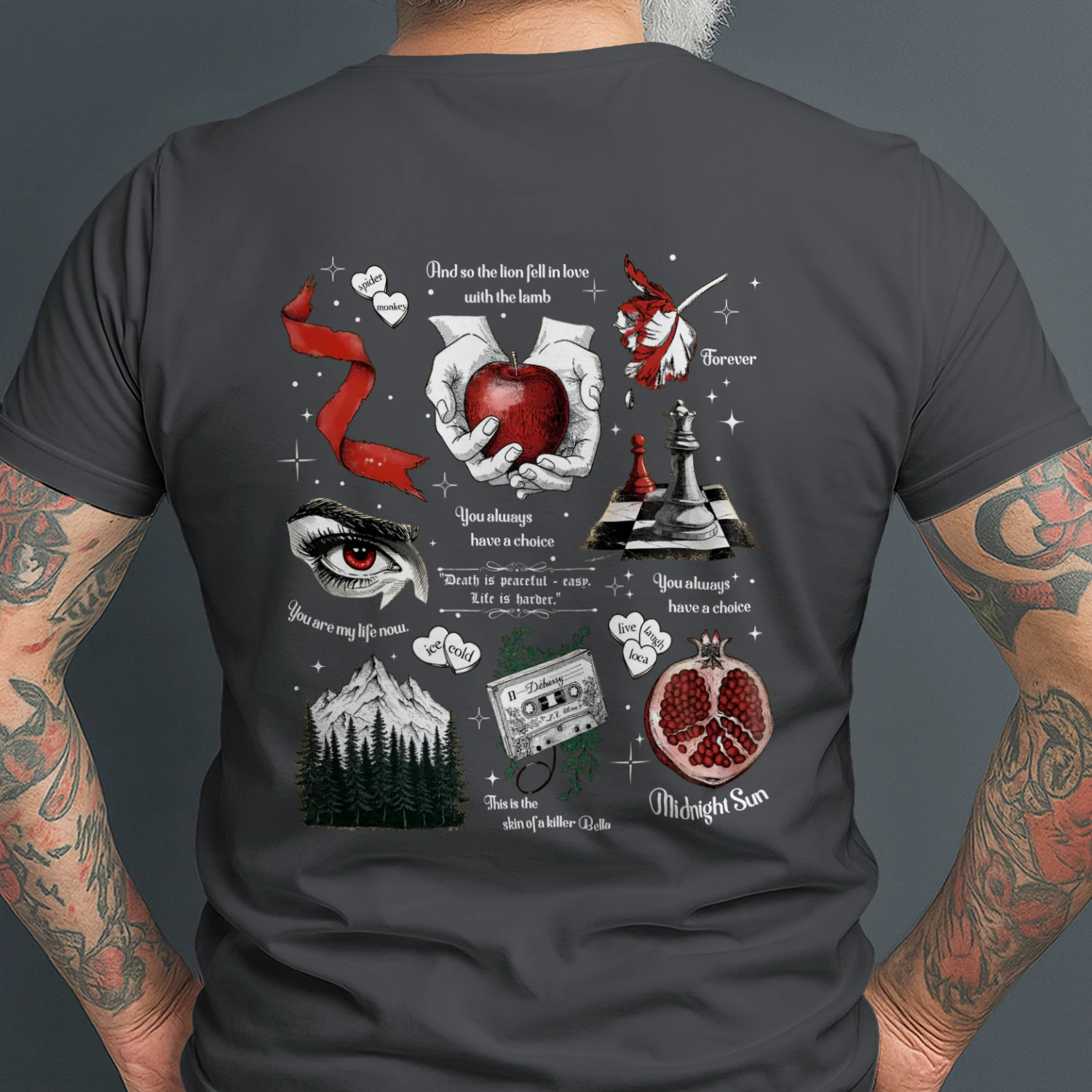 Twilight Series Heavy Cotton Dark Colors T-shirt 2 Side, Young Adult Gildan Tee, Fantasy Romance Book Shirt, Book Lover Gifts