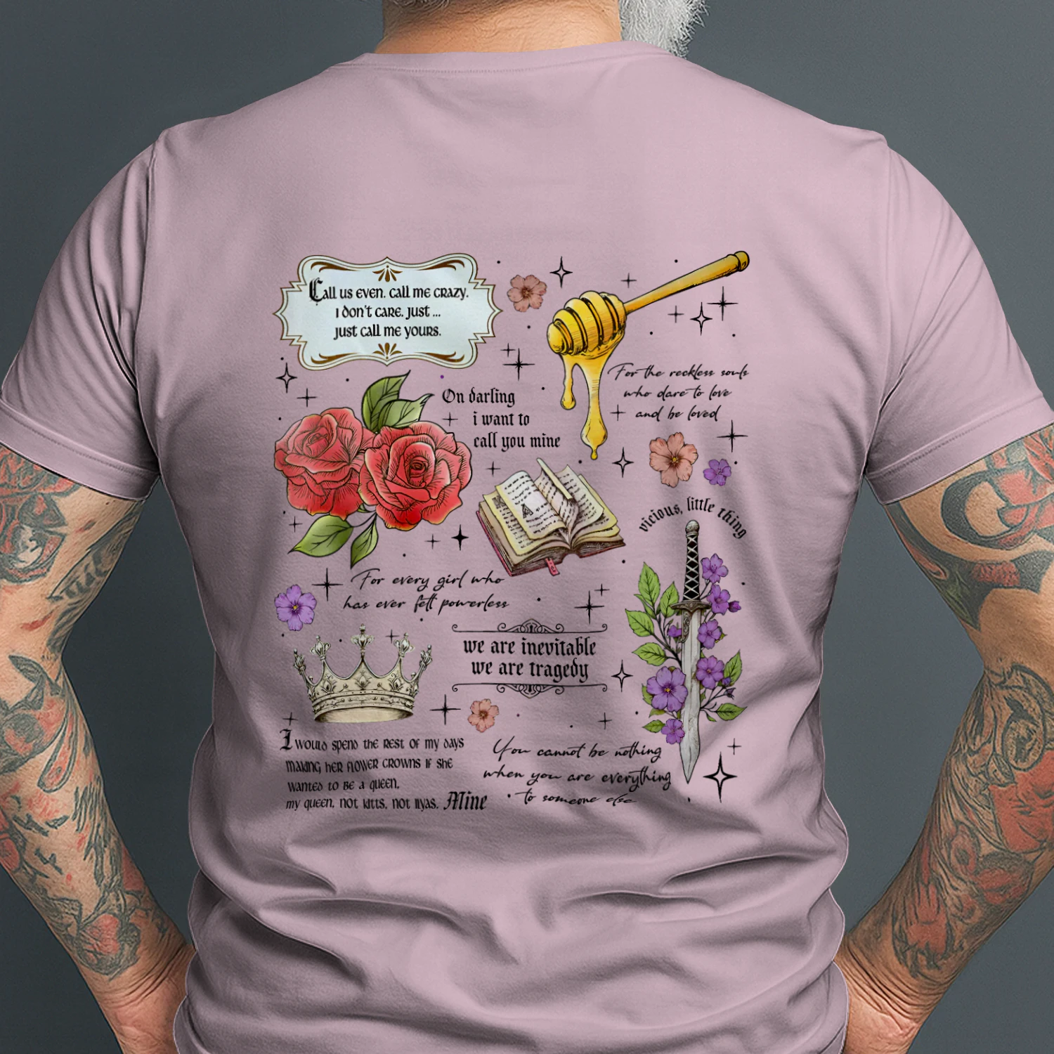 Fearless Heavy Cotton Light Colors T-shirt 2 Side, The Powerless Trilogy Gildan Tee, Fantasy Romance Book Shirt, Book Lover Gifts