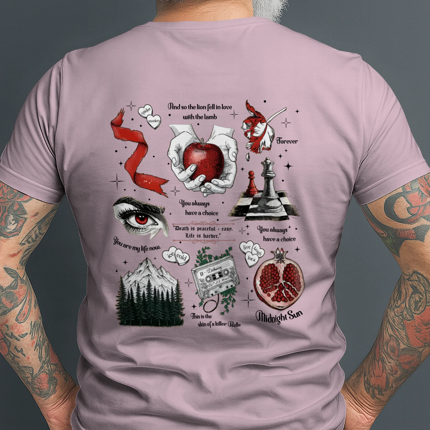 Twilight Series Heavy Cotton Light Colors T-shirt 2 Side, Young Adult Gildan Tee, Fantasy Romance Book Shirt, Book Lover Gifts