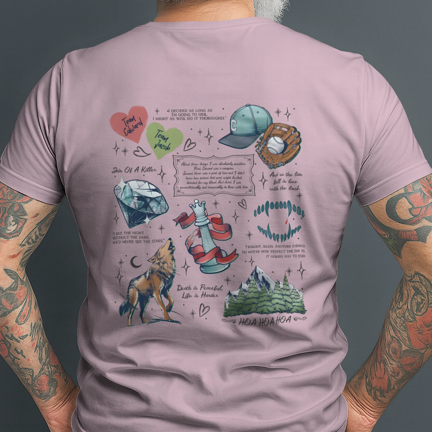 Twilight Series Heavy Cotton Light Colors T-shirt 2 Side, Young Adult Gildan Tee, Fantasy Romance Book Shirt, Book Lover Gifts