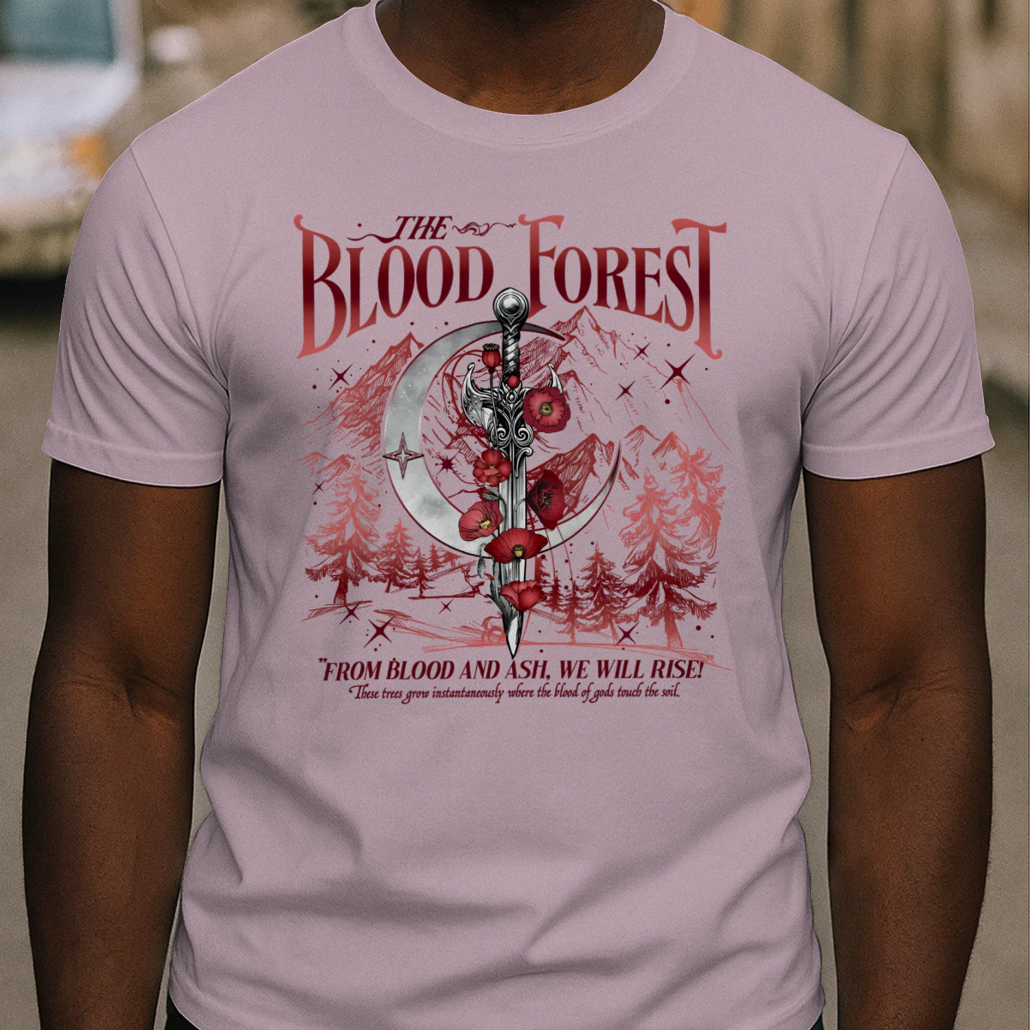 The Blood Forest Heavy Cotton Light Colors T-shirt 2 Side, From Blood and Ash Gildan Tee, Romantasy Readers Shirt, Book Lover Gifts