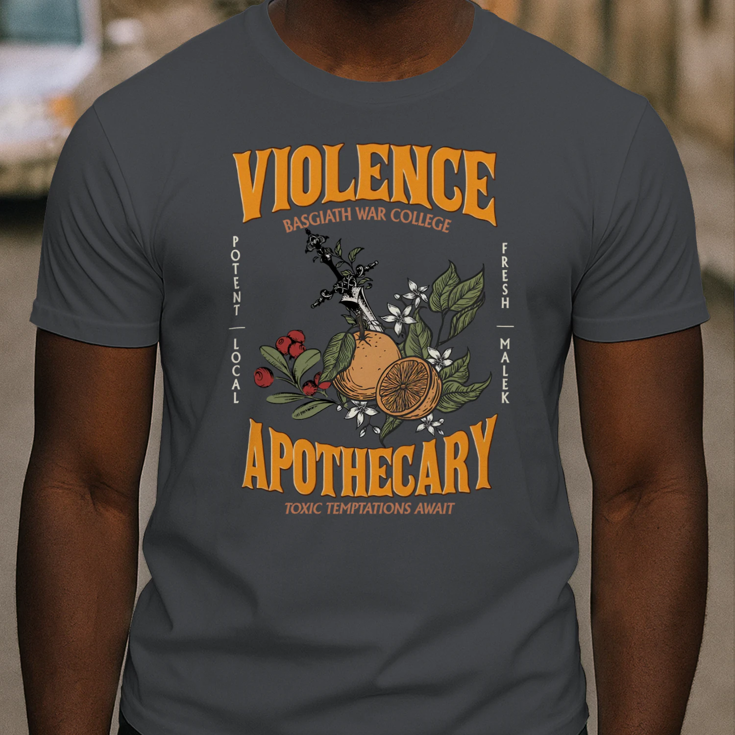 Violence Apothecary Heavy Cotton Dark Colors T-shirt 1 Side, The Apothecary Diaries Gildan Tee, Historical Fiction Book Shirt, Book Lover Gifts