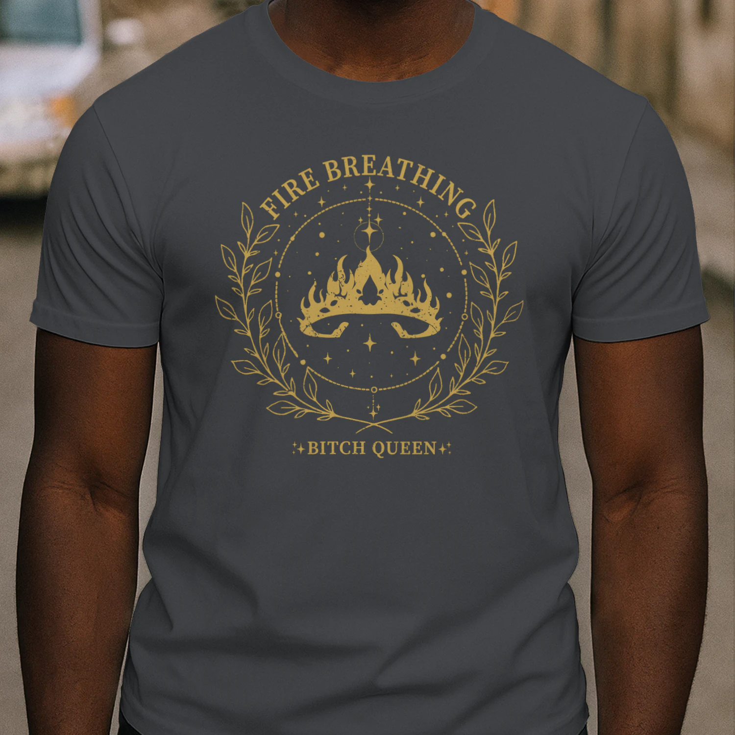 Fire Breathing Heavy Cotton Dark Colors T-shirt 2 Side, Throne of Glass Gildan Tee, Epic High Fantasy Book Shirt, Book Lover Gifts
