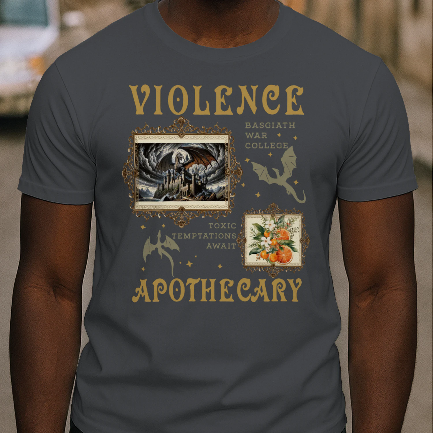 Violence Apothecary Heavy Cotton Dark Colors T-shirt 1 Side, The Apothecary Diaries Gildan Tee, Historical Fiction Book Shirt, Book Lover Gifts