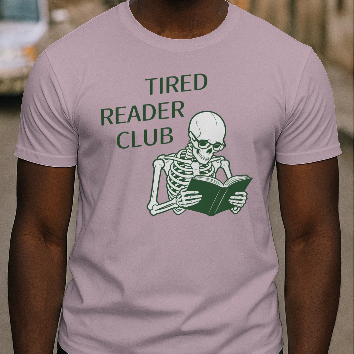Tired Reader Club Heavy Cotton Light Colors T-shirt 1 Side, Book Club Gildan Tee, Readers Club Shirt, Book Lover Gifts