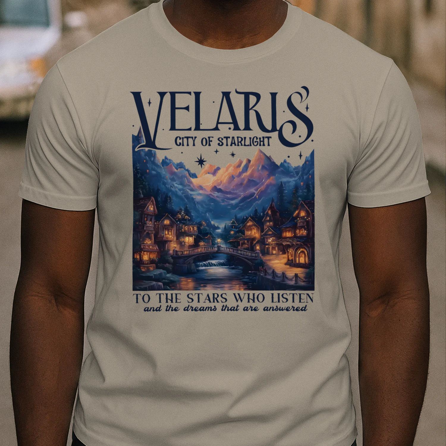 Velaris City Of Starlight Heavy Cotton Light Colors T-shirt 1 Side, Acotar Series Gildan Tee, Fantasy Romance Book Shirt, Book Lover Gifts