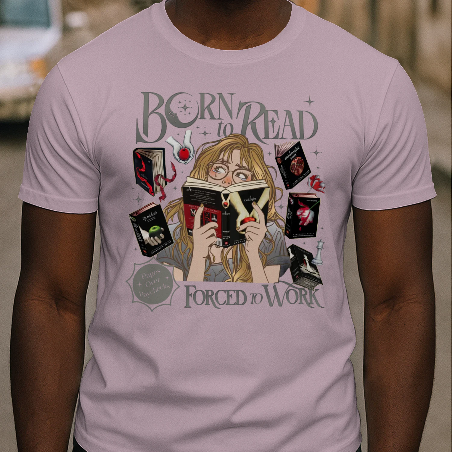 Twilight Series Heavy Cotton Light Colors T-shirt 2 Side, Young Adult Gildan Tee, Fantasy Romance Book Shirt, Book Lover Gifts
