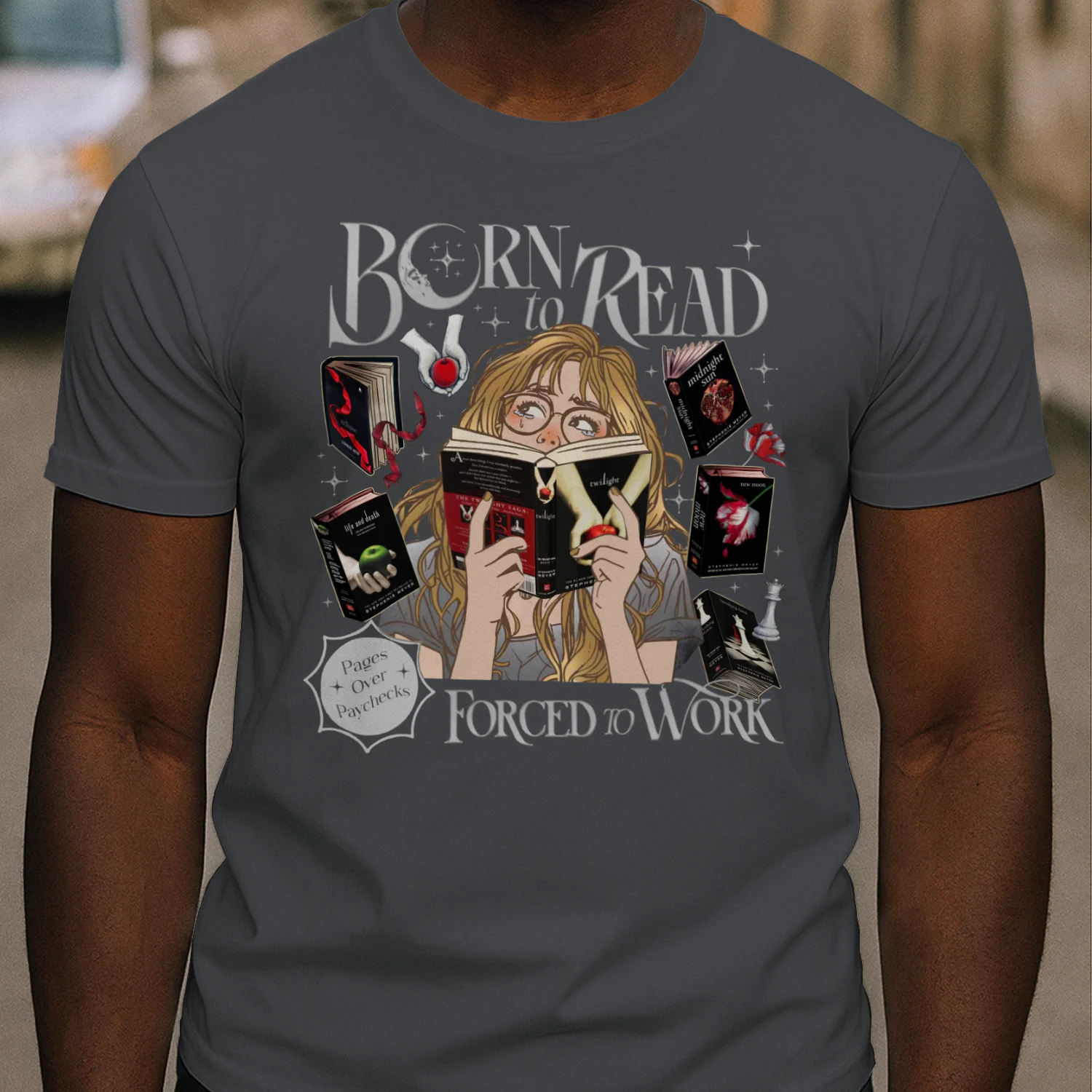 Twilight Series Heavy Cotton Dark Colors T-shirt 2 Side, Young Adult Gildan Tee, Fantasy Romance Book Shirt, Book Lover Gifts