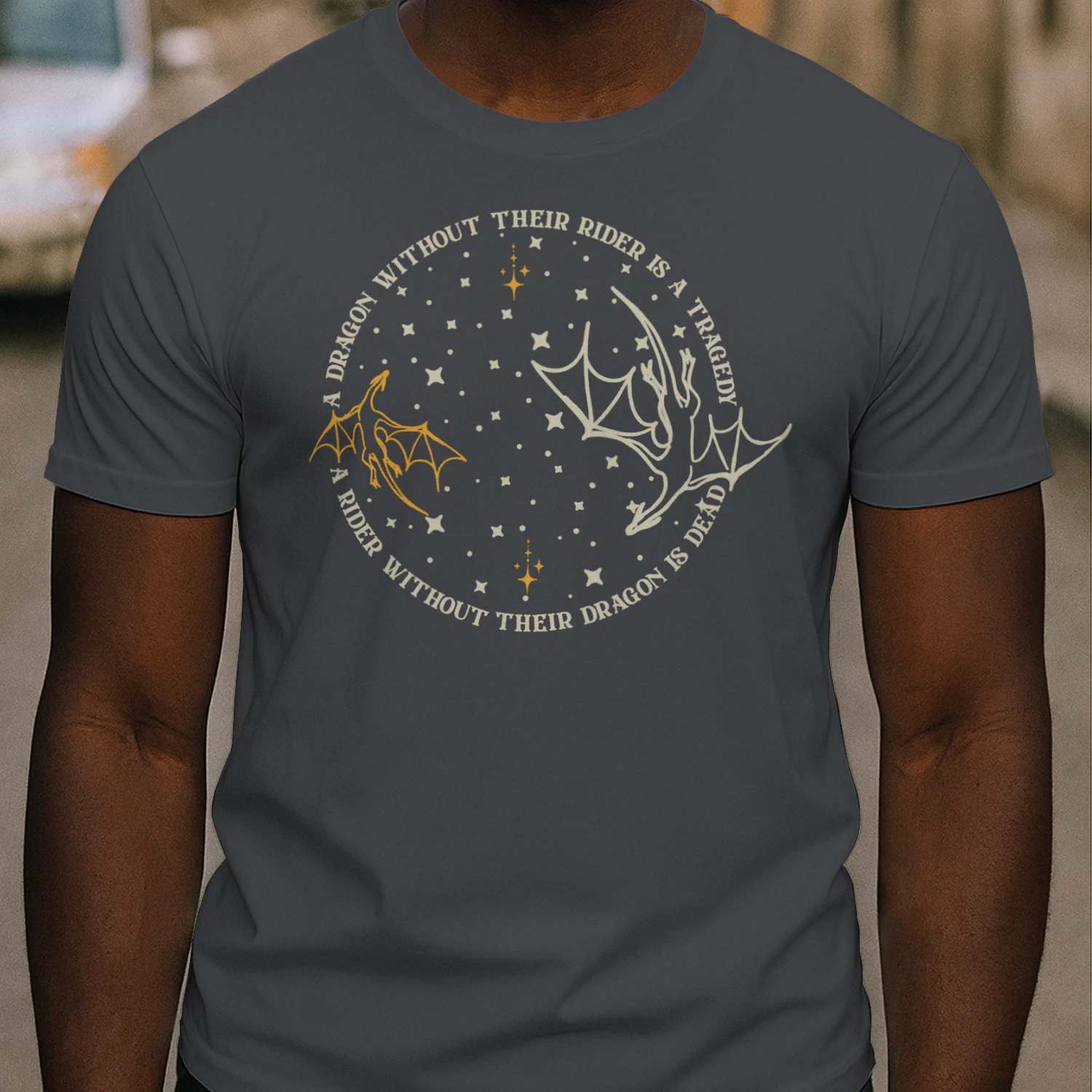 Fourth Wing Dragon Heavy Cotton Dark Colors T-shirt 2 Side, The Empyrean Series Gildan Tee, Fantasy Romance Book Shirt, Book Lover Gifts