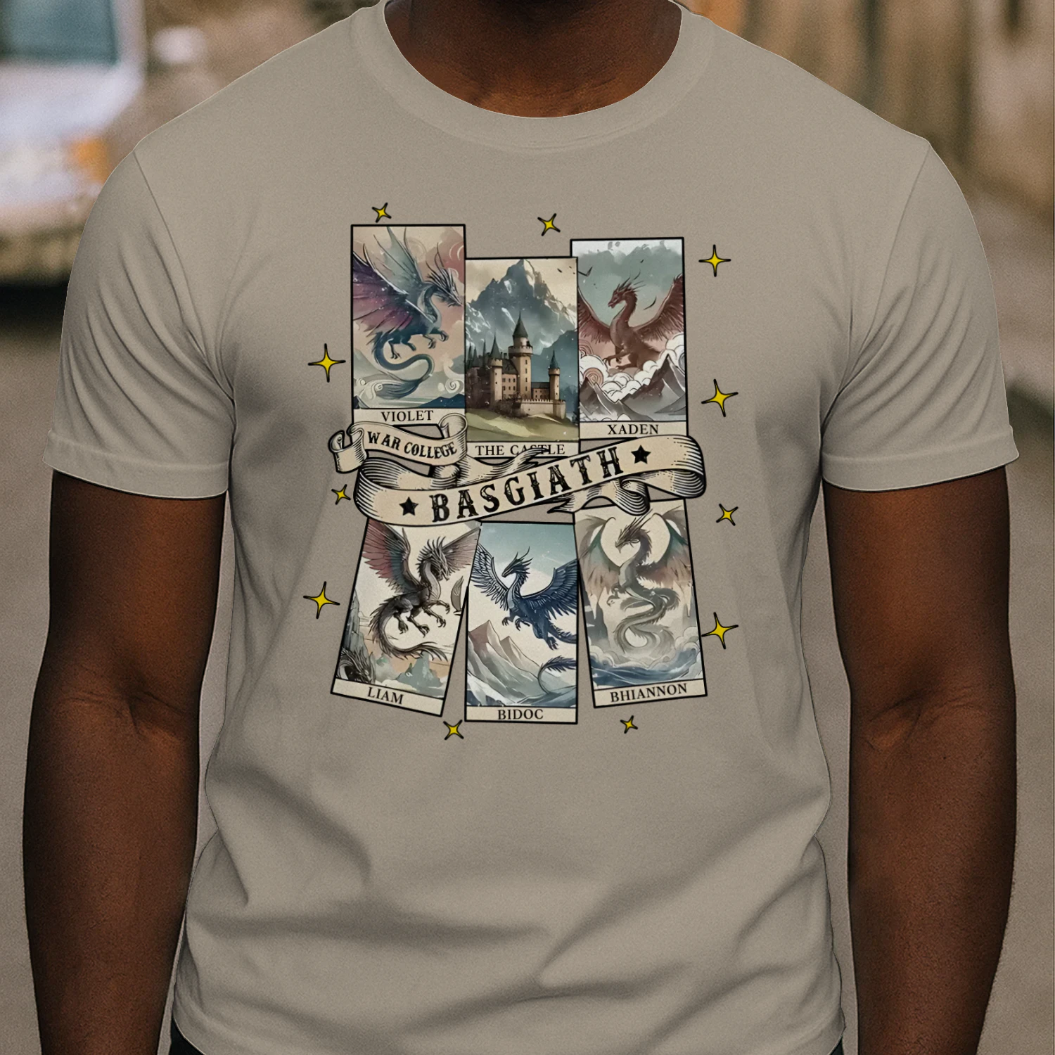 Basgiath War College Heavy Cotton T-shirt 1 Side, Fourth Wing Gildan Tee, Dark Romance Book Shirt, Book Lover Gifts