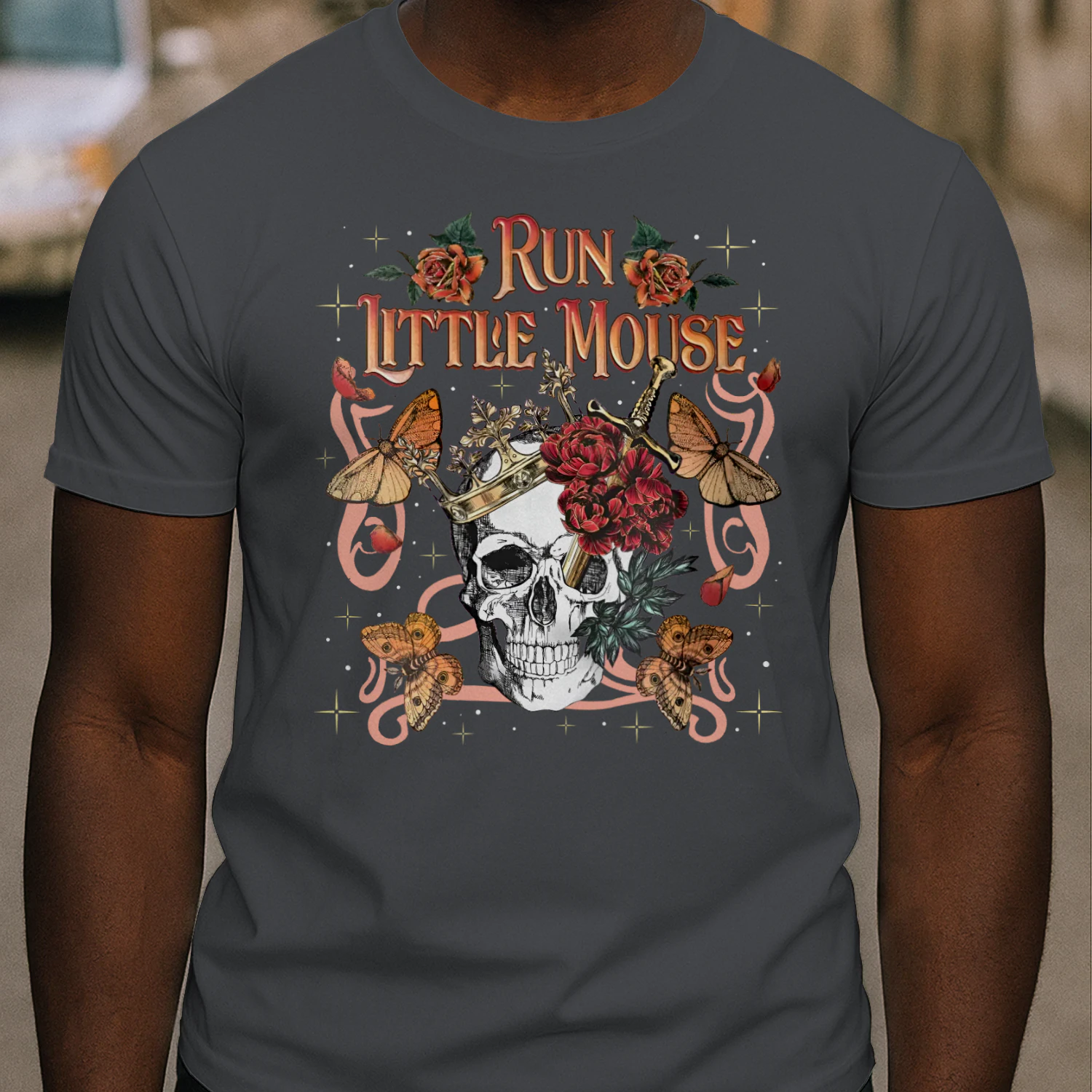Run, Little Mouse Heavy Cotton T-shirt 1 Side, Haunting Adeline Gildan Tee, Dark Romance Book Shirt, Book Lover Gifts