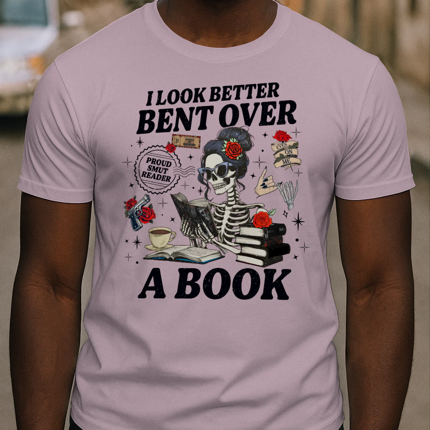 I Look Better Bent Over A Book Heavy Cotton Light Colors T-shirt 1 Side, Haunting Adeline Gildan Tee, Dark Romance Shirt, Book Lover Gifts
