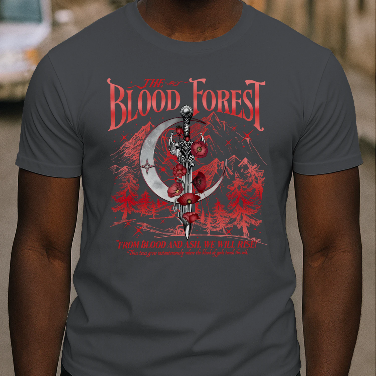 The Blood Forest Heavy Cotton Dark Colors T-shirt 2 Side, From Blood and Ash Gildan Tee, Romantasy Readers Shirt, Book Lover Gifts