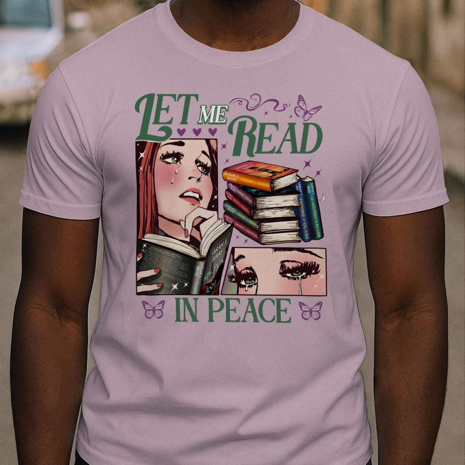 Let Me Read In Piece Heavy Cotton Light Colors T-shirt 1 Side, Book Club Gildan Tee, Readers Club Shirt, Book Lover Gifts