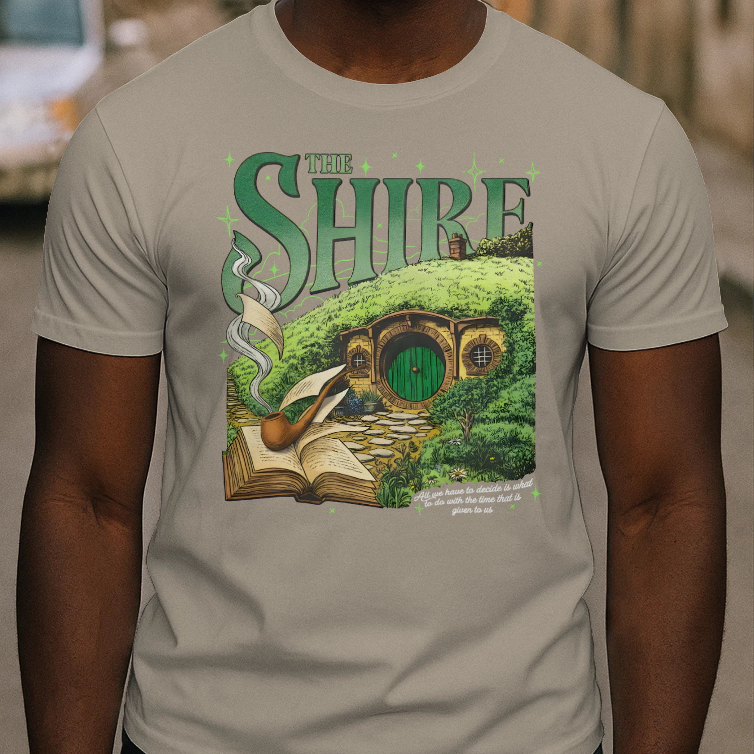 The Shire Heavy Cotton T-shirt 1 Side, The Lord Of The Rings Gildan Tee, Epic Fantasy Book Shirt, Book Lover Gifts