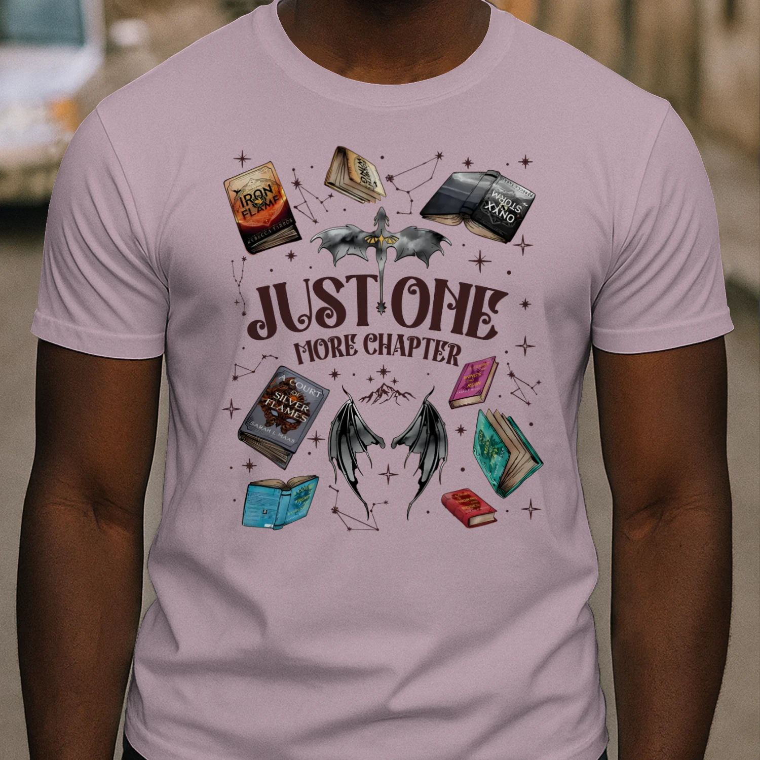 Just One More Chapter Heavy Cotton Light Colors T-shirt 1 Side, Acotar Gildan Tee, Romantasy Shirt, Book Lover Gifts