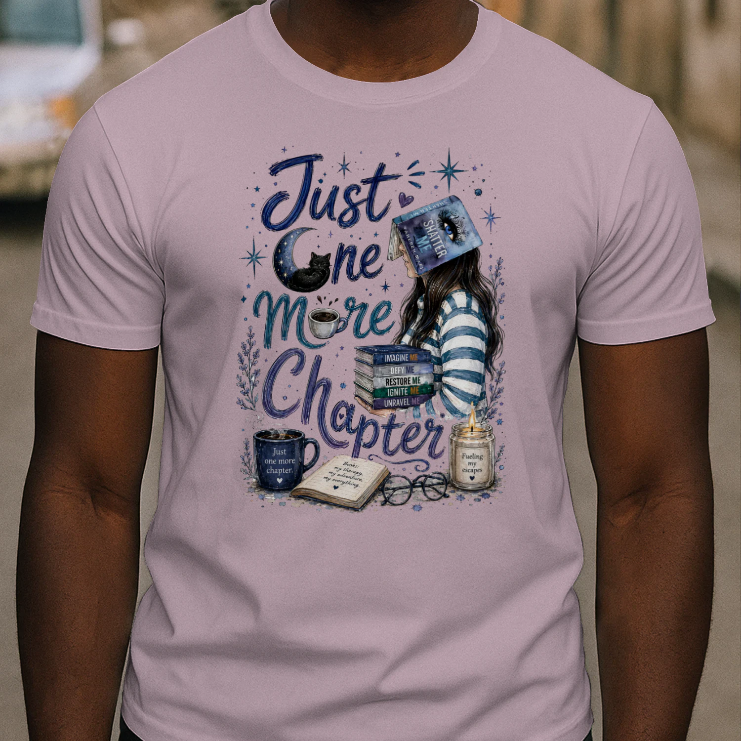 Just One More Chapter Heavy Cotton Light Colors T-shirt 1 Side, Shatter Me Gildan Tee, Romantasy Shirt, Book Lover Gifts