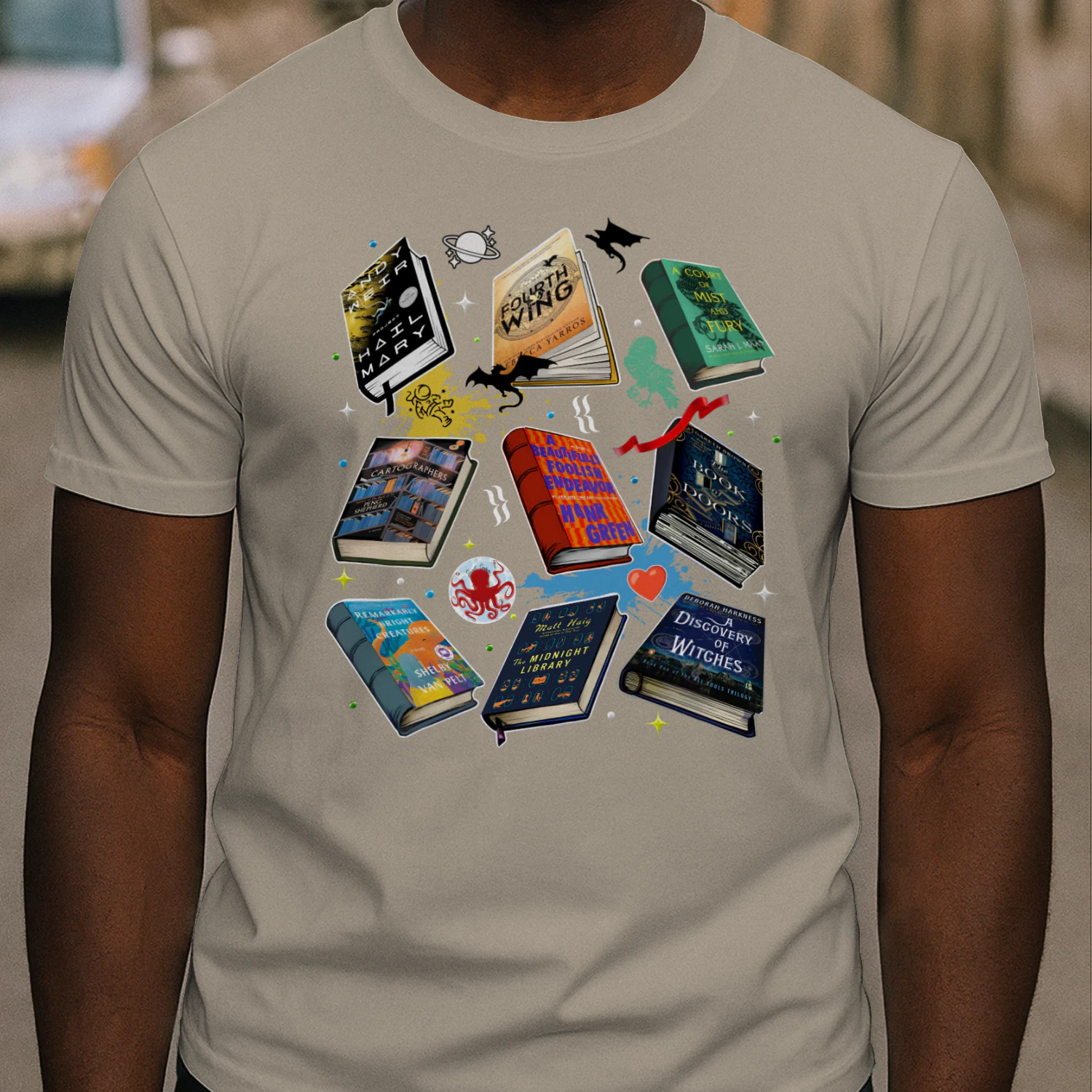 Romantasy Book Heavy Cotton T-shirt 1 Side, Classic Literature Gildan Tee, Young Adult Book Shirt, Book Lover Gifts