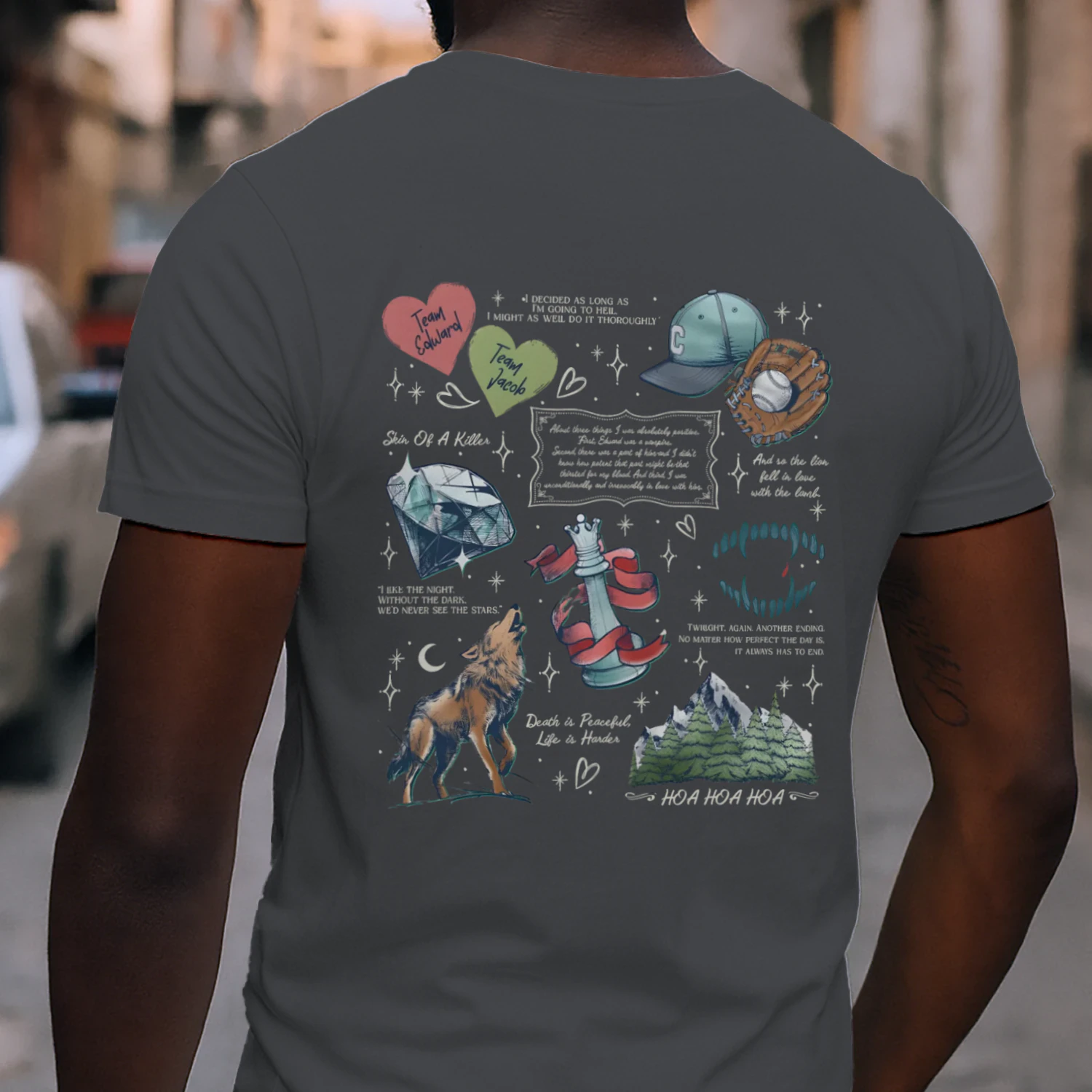 Twilight Series Heavy Cotton Dark Colors T-shirt 2 Side, Young Adult Gildan Tee, Fantasy Romance Book Shirt, Book Lover Gifts