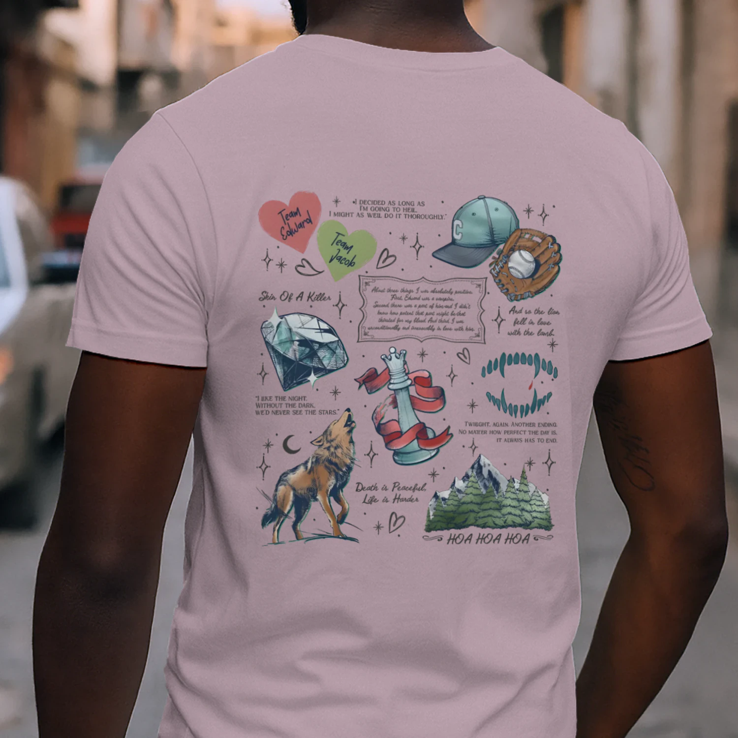 Twilight Series Heavy Cotton Light Colors T-shirt 2 Side, Young Adult Gildan Tee, Fantasy Romance Book Shirt, Book Lover Gifts