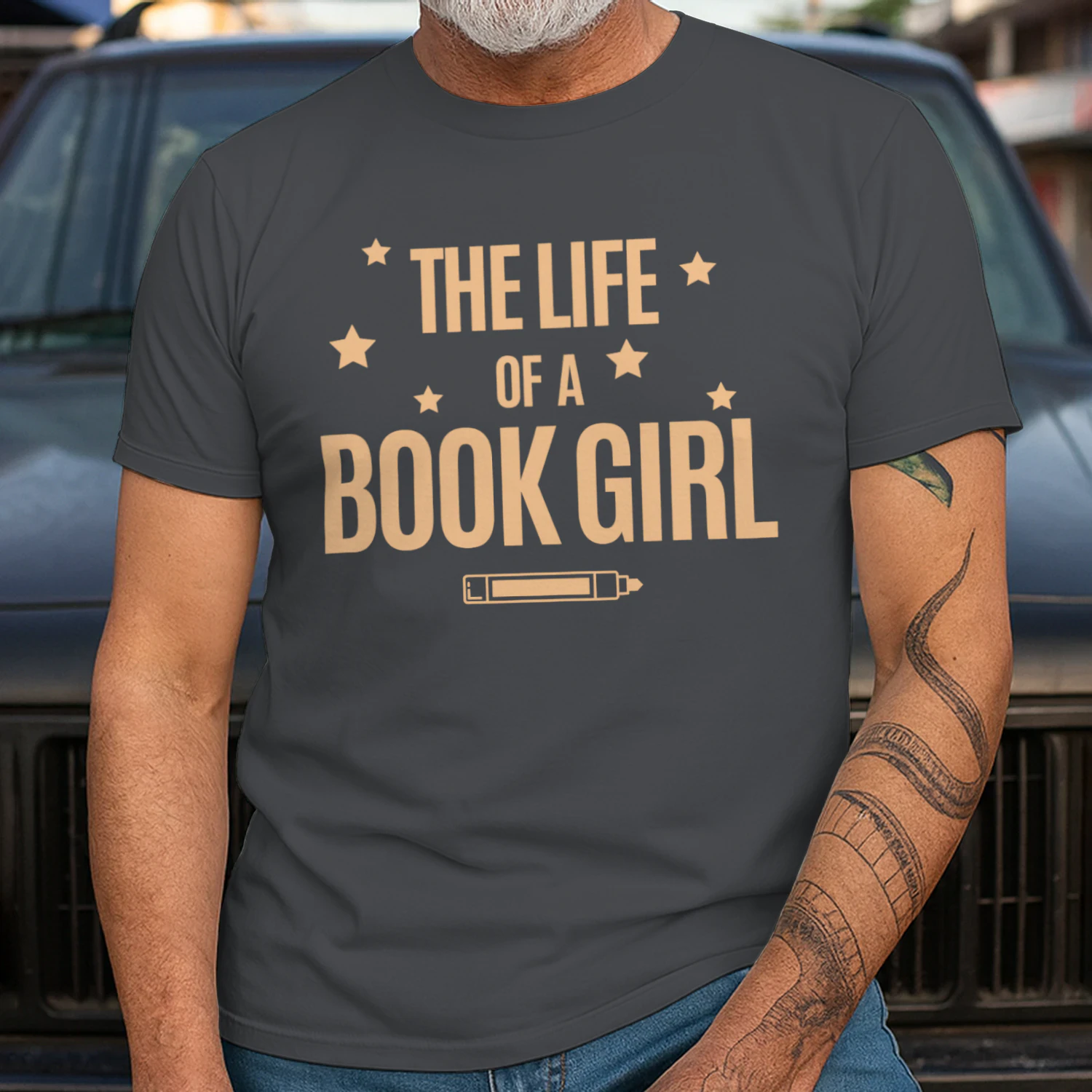 The Life Of A Book Girl V2 Heavy Cotton Dark Colors T-shirt 1 Side, World Tour Book Club Gildan Tee, Readers Club Shirt, Book Lover Gifts