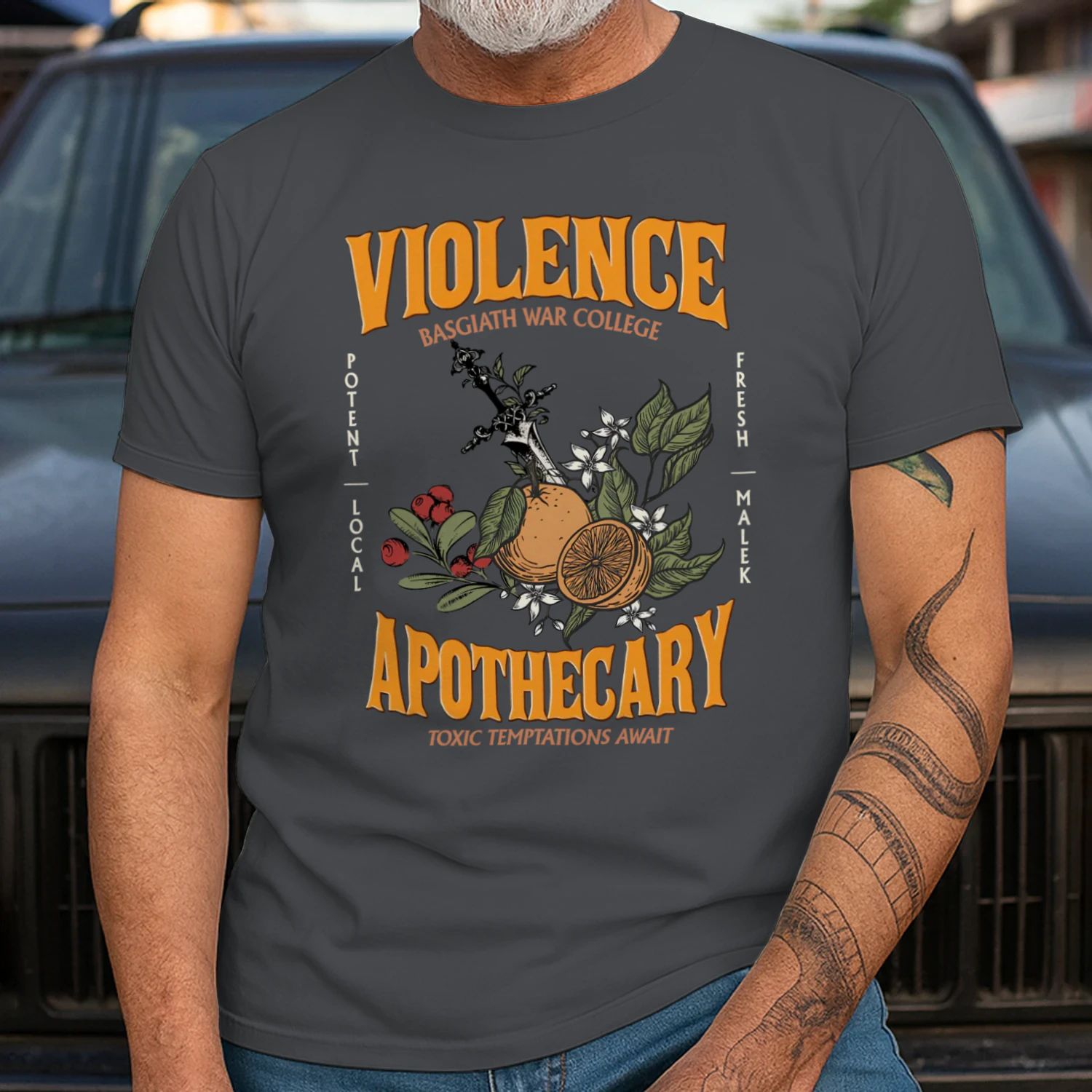 Violence Apothecary Heavy Cotton Dark Colors T-shirt 1 Side, The Apothecary Diaries Gildan Tee, Historical Fiction Book Shirt, Book Lover Gifts
