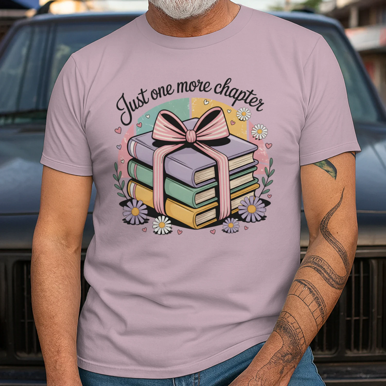 Just One More Chapter V2 Heavy Cotton Light Colors T-shirt 1 Side, Book Club Gildan Tee, Readers Club Shirt, Book Lover Gifts
