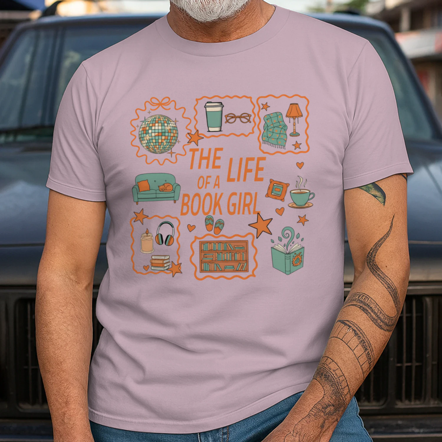 The Life Of A Book Girl Heavy Cotton Light Colors T-shirt 1 Side, World Tour Book Club Gildan Tee, Readers Club Shirt, Book Lover Gifts