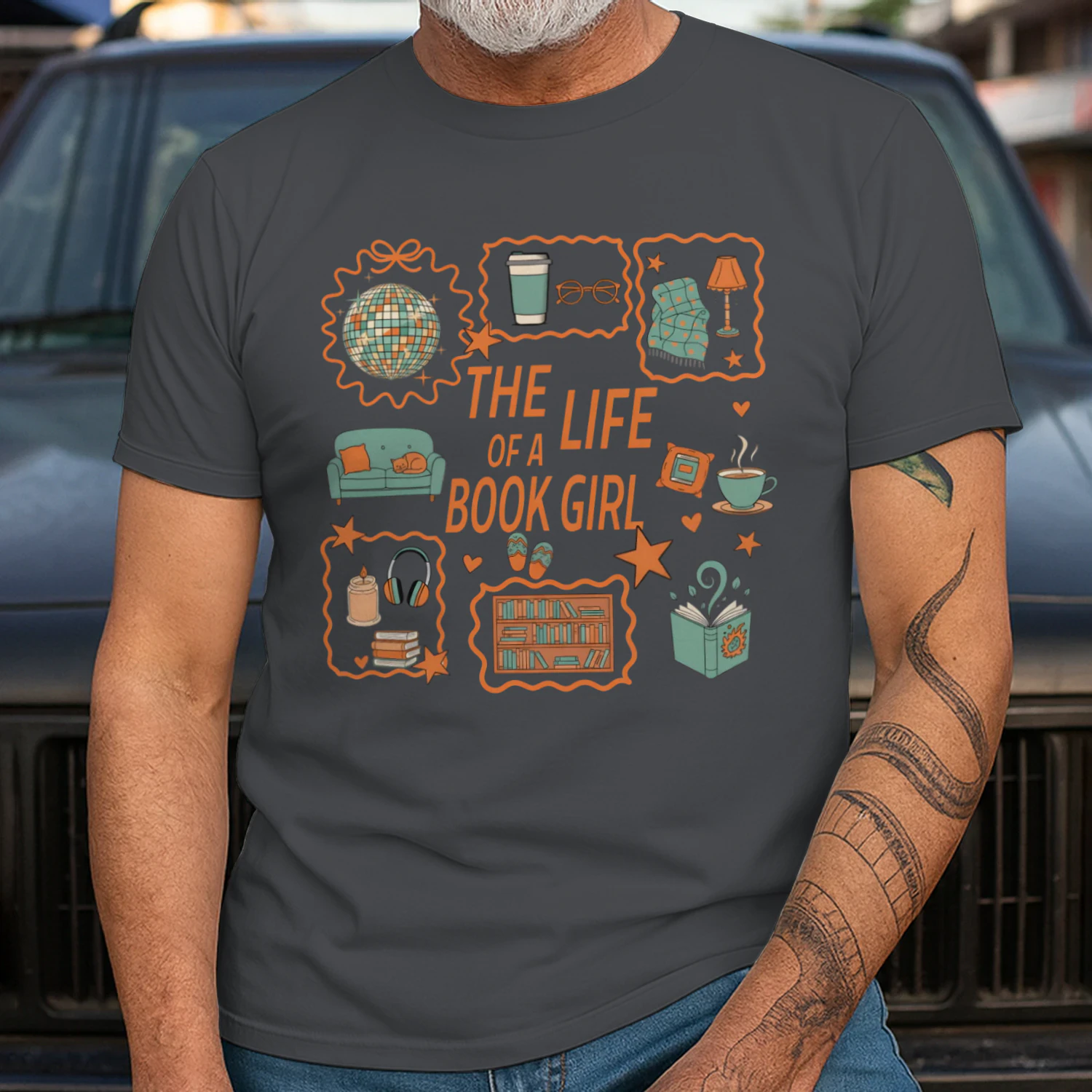 The Life Of A Book Girl Heavy Cotton Dark Colors T-shirt 1 Side, World Tour Book Club Gildan Tee, Readers Club Shirt, Book Lover Gifts