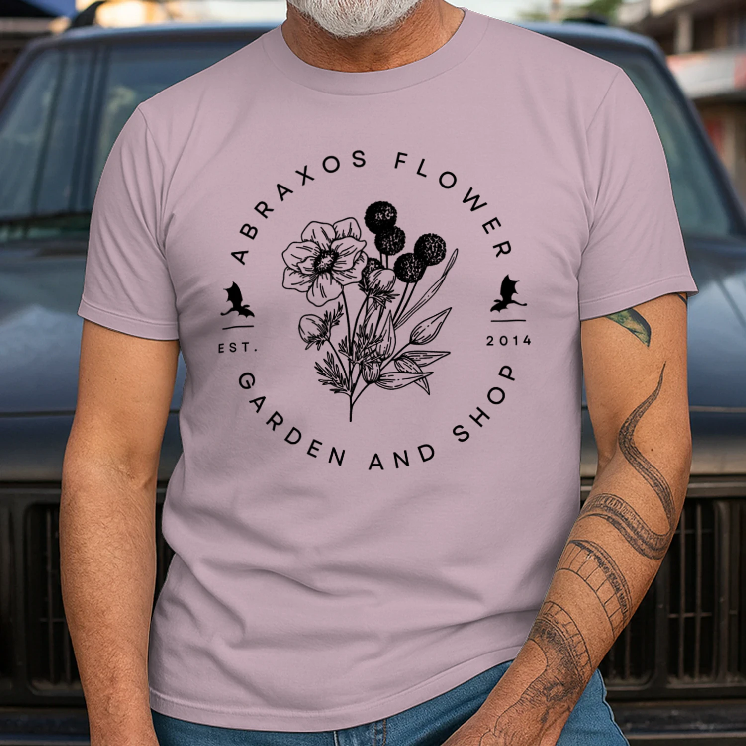 Abraxos Flower Heavy Cotton Light Colors T-shirt 2 Side, Throne of Glass Gildan Tee, Epic High Fantasy Book Shirt, Book Lover Gifts