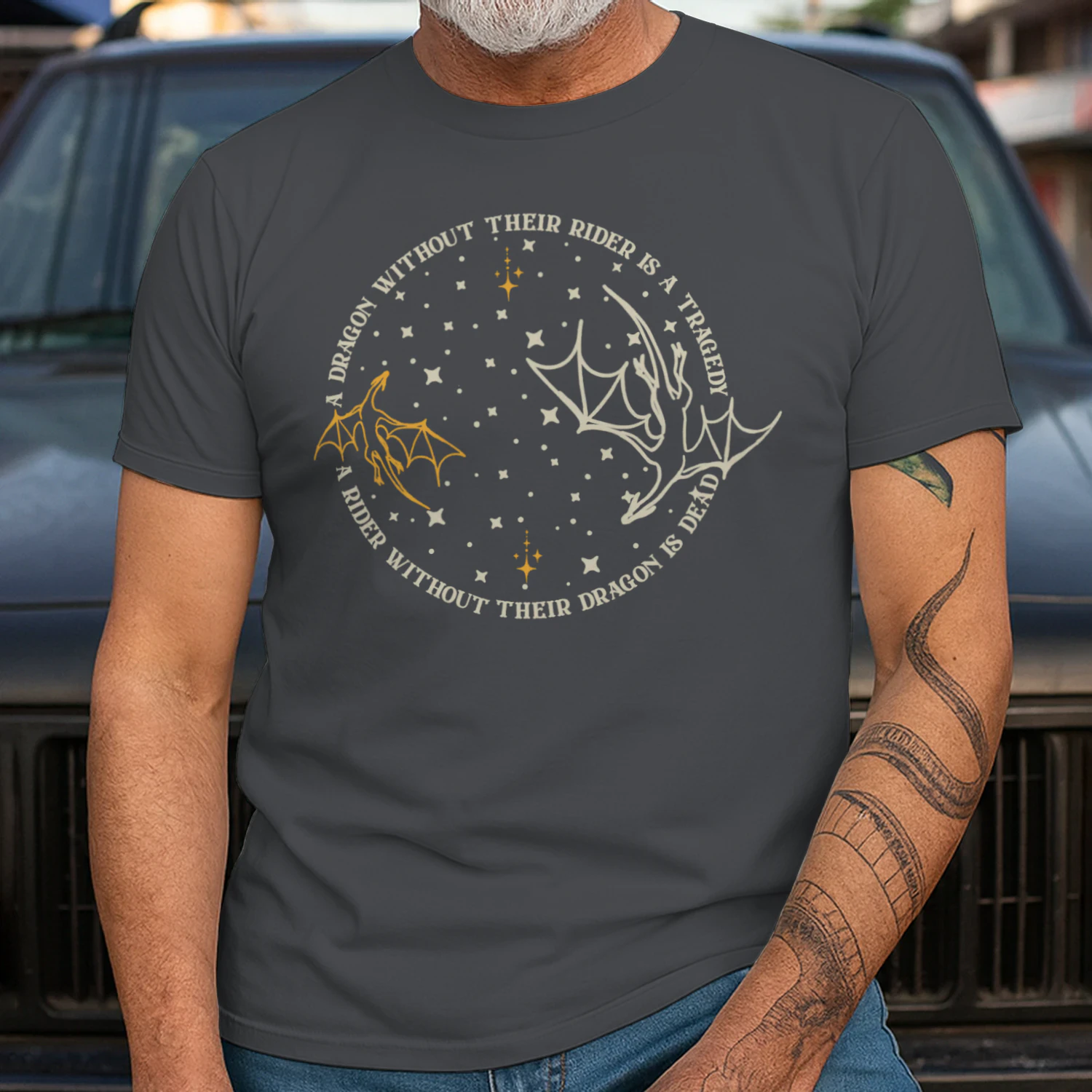 Fourth Wing Dragon Heavy Cotton Dark Colors T-shirt 2 Side, The Empyrean Series Gildan Tee, Fantasy Romance Book Shirt, Book Lover Gifts