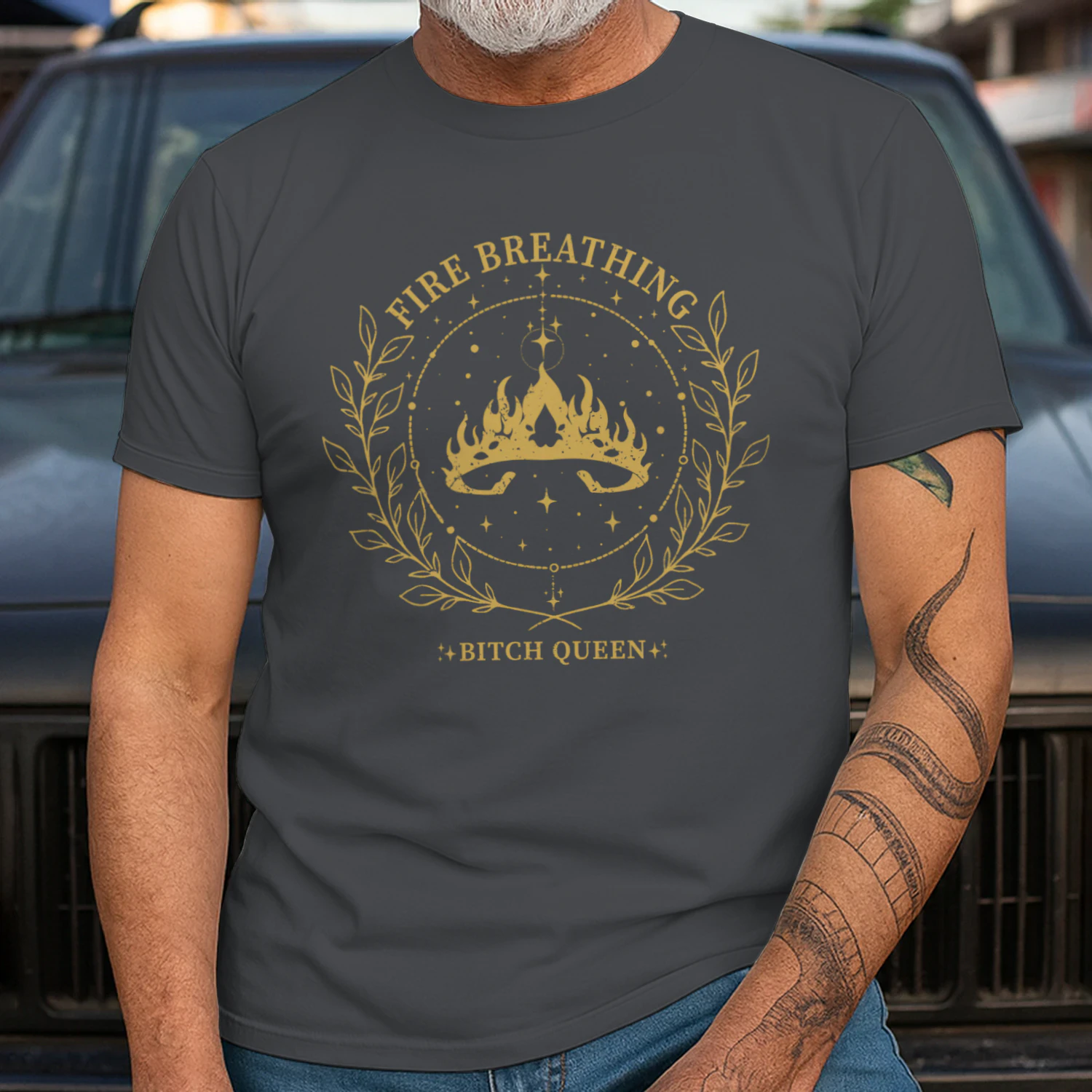 Fire Breathing Heavy Cotton Dark Colors T-shirt 2 Side, Throne of Glass Gildan Tee, Epic High Fantasy Book Shirt, Book Lover Gifts