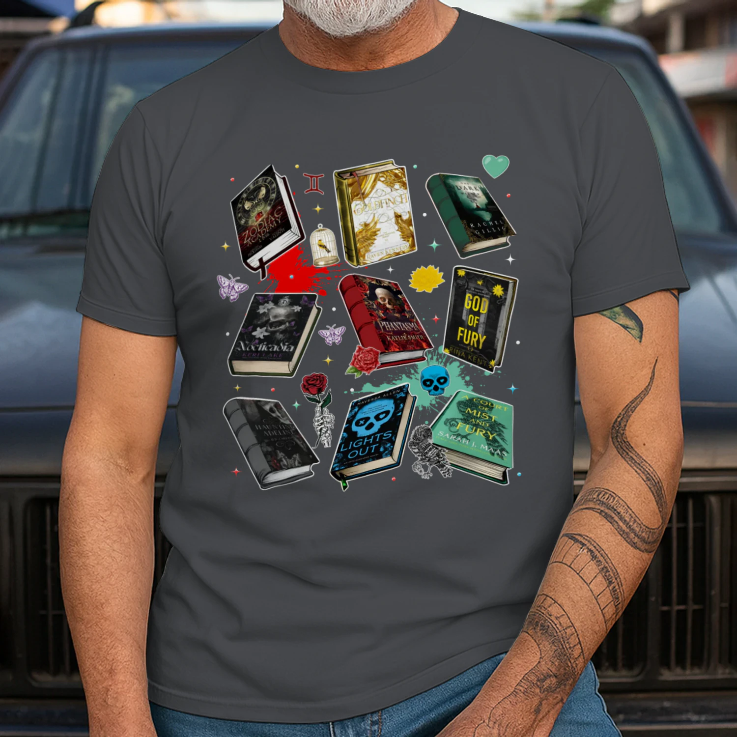 Romantasy Book Heavy Cotton T-shirt 1 Side, Classic Literature Gildan Tee, Young Adult Book Shirt, Book Lover Gifts