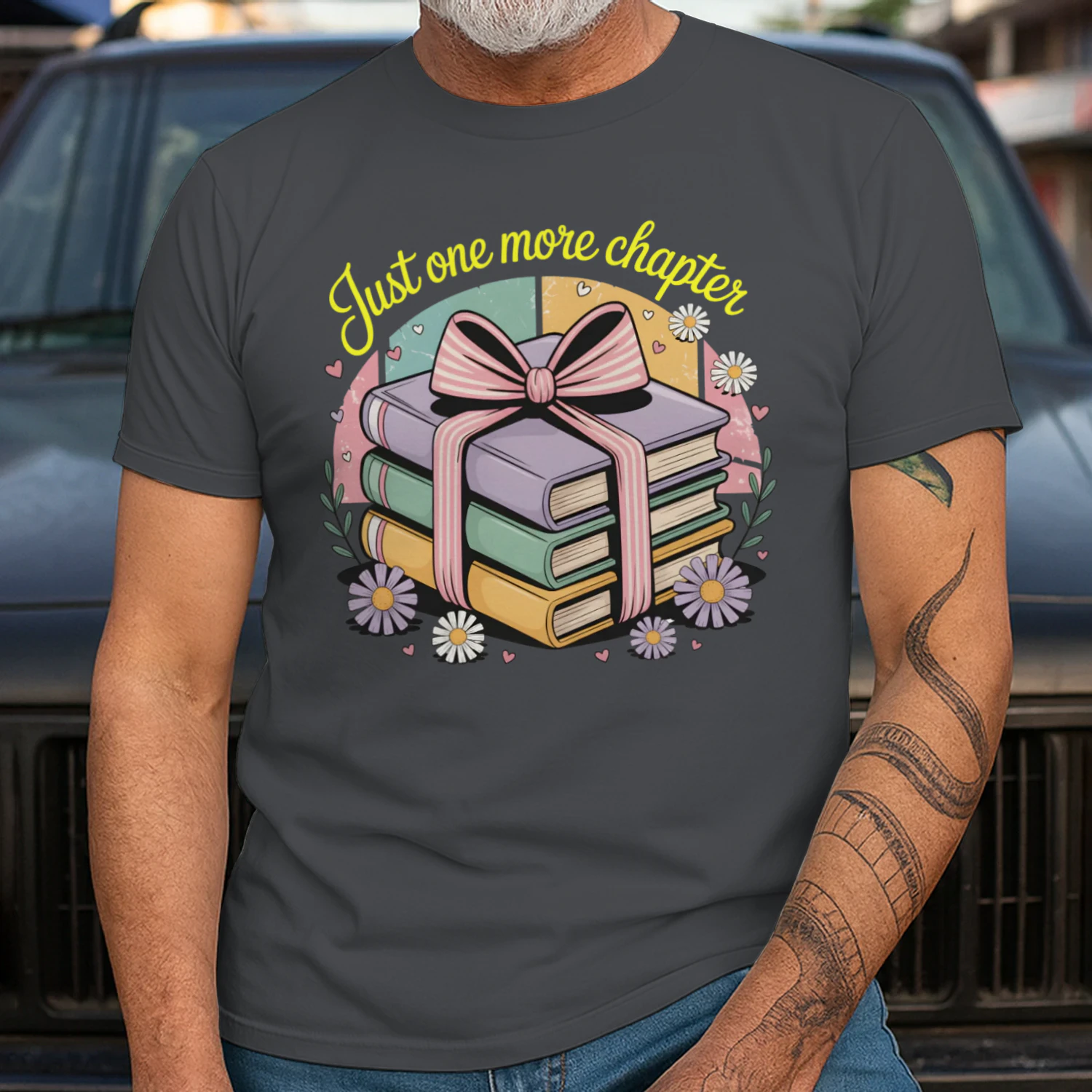 Just One More Chapter V2 Heavy Cotton Dark Colors T-shirt 1 Side, Book Club Gildan Tee, Readers Club Shirt, Book Lover Gifts