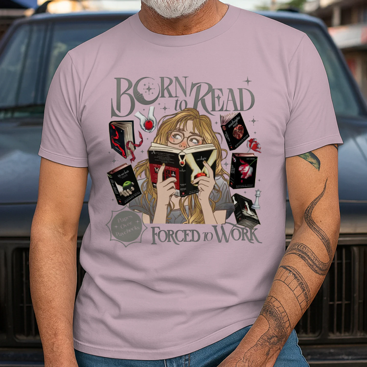 Twilight Series Heavy Cotton Light Colors T-shirt 2 Side, Young Adult Gildan Tee, Fantasy Romance Book Shirt, Book Lover Gifts