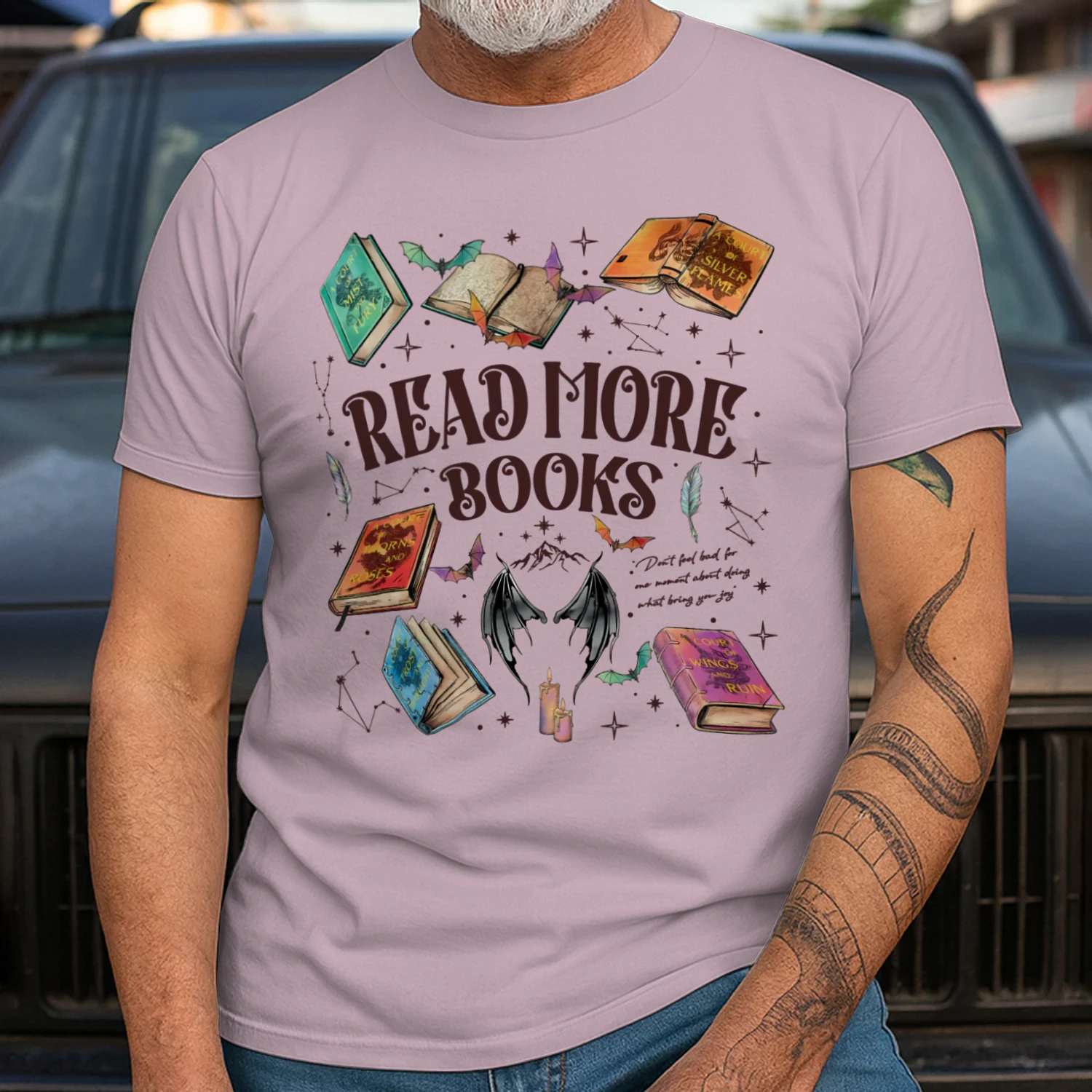Read More Books Heavy Cotton Light Colors T-shirt 2 Side, Acotar Gildan Tee, Romantasy Book Shirt, Book Lover Gifts