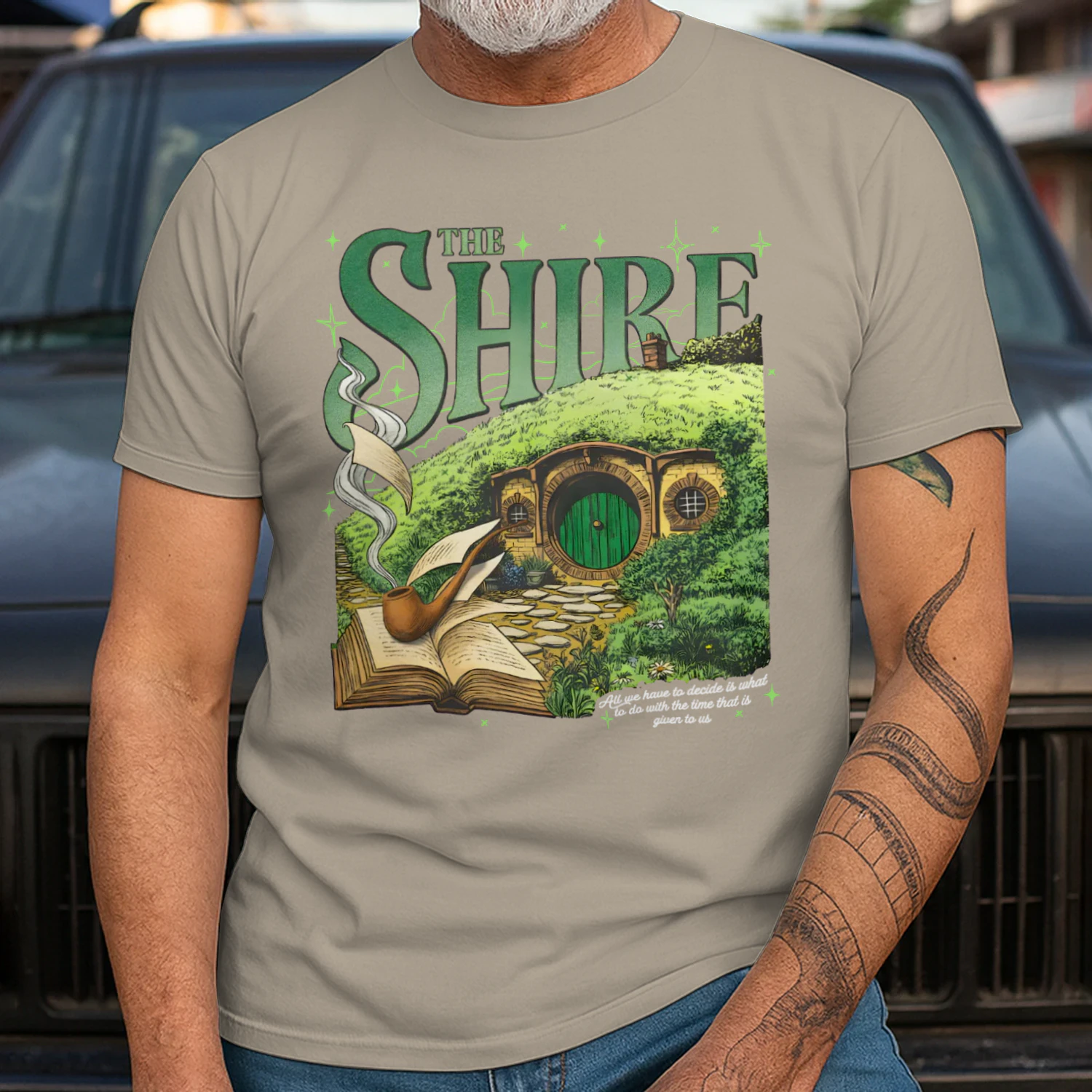 The Shire Heavy Cotton T-shirt 1 Side, The Lord Of The Rings Gildan Tee, Epic Fantasy Book Shirt, Book Lover Gifts