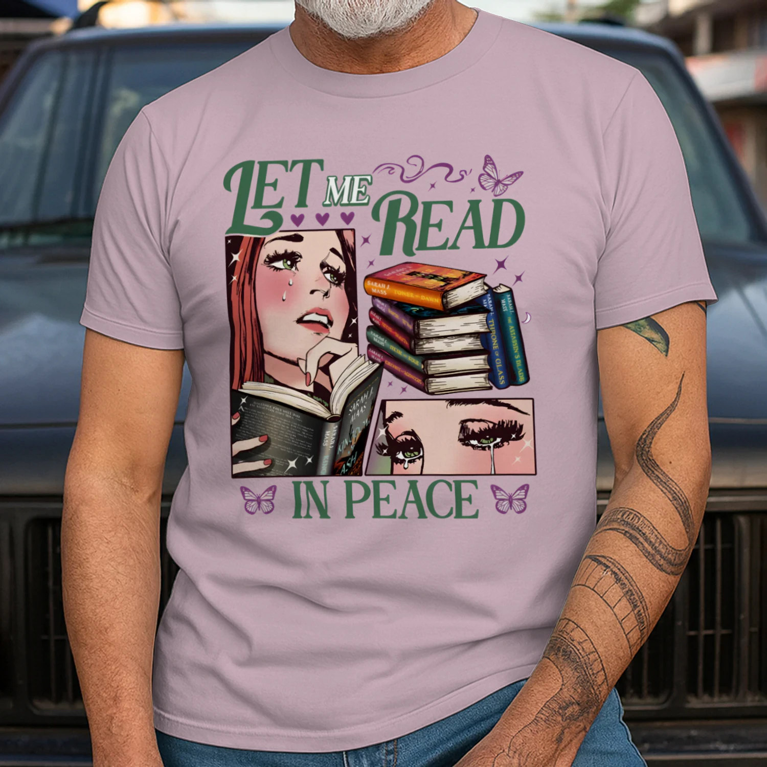 Let Me Read In Piece Heavy Cotton Light Colors T-shirt 1 Side, Book Club Gildan Tee, Readers Club Shirt, Book Lover Gifts
