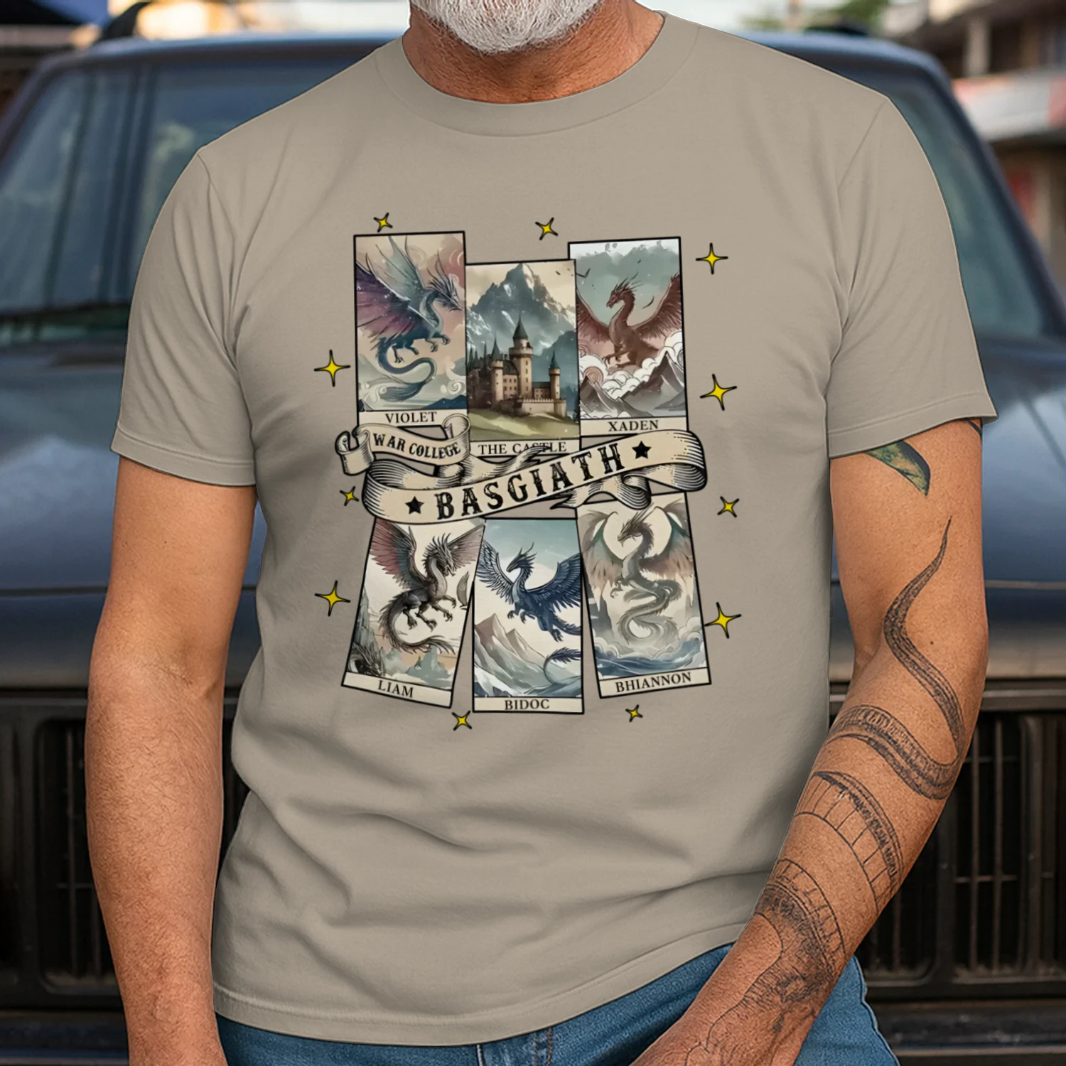Basgiath War College Heavy Cotton T-shirt 1 Side, Fourth Wing Gildan Tee, Dark Romance Book Shirt, Book Lover Gifts