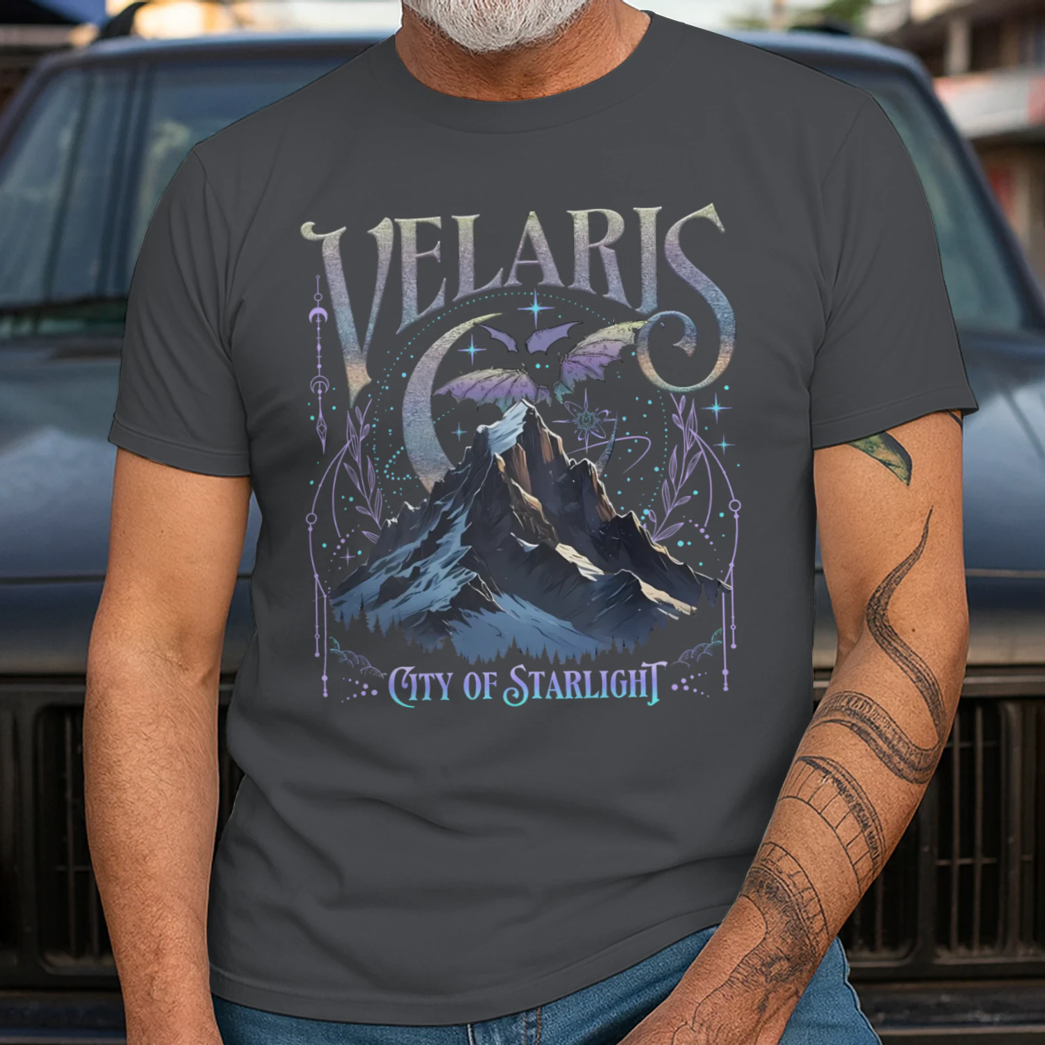 Velaris Acotar Heavy Cotton Dark Colors T-shirt 2 Side, City Of Starlight Gildan Tee, Romantasy Readers Shirt, Book Lover Gifts