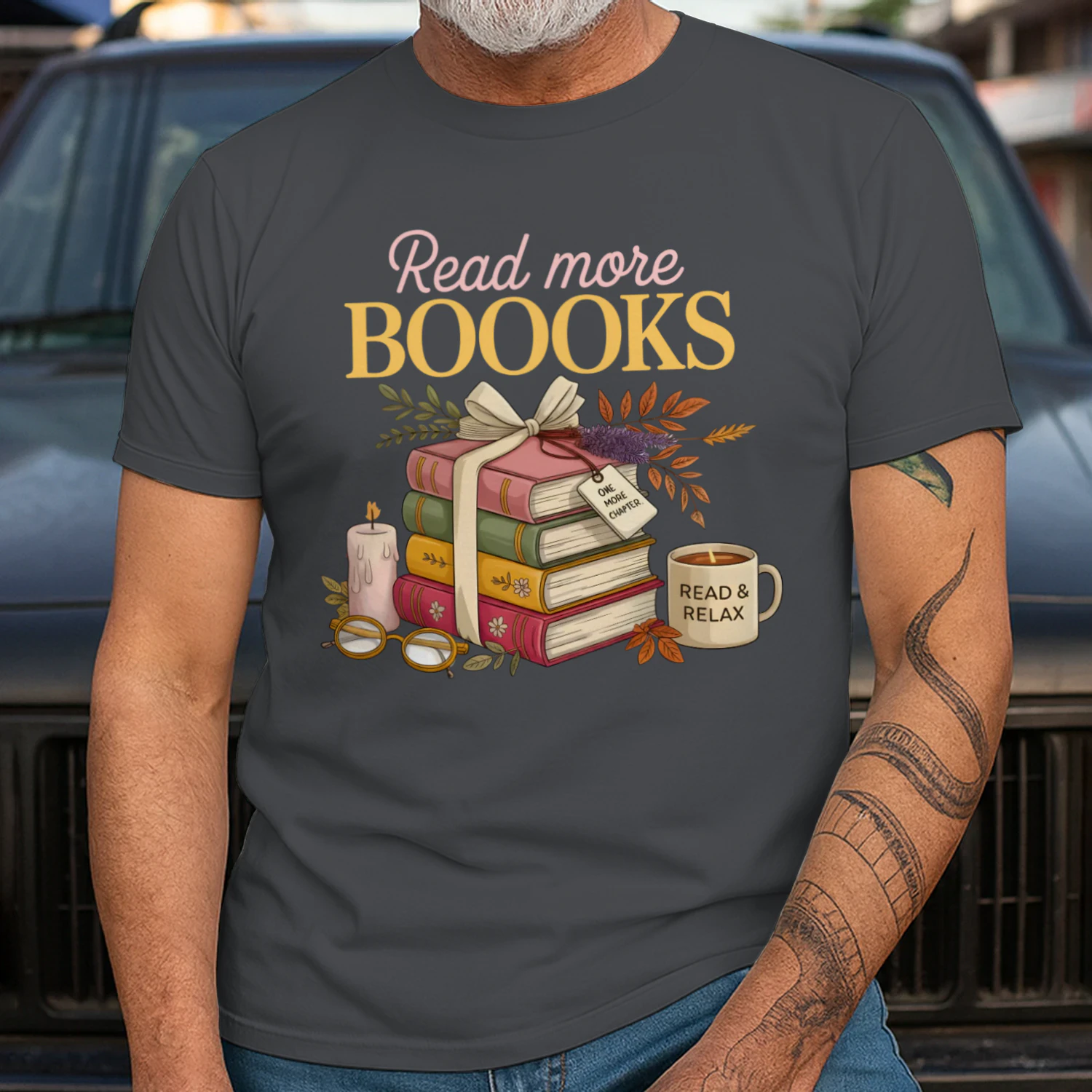 Read More Books Heavy Cotton Dark Colors T-shirt 1 Side, Book Club Gildan Tee, Readers Club Shirt, Book Lover Gifts