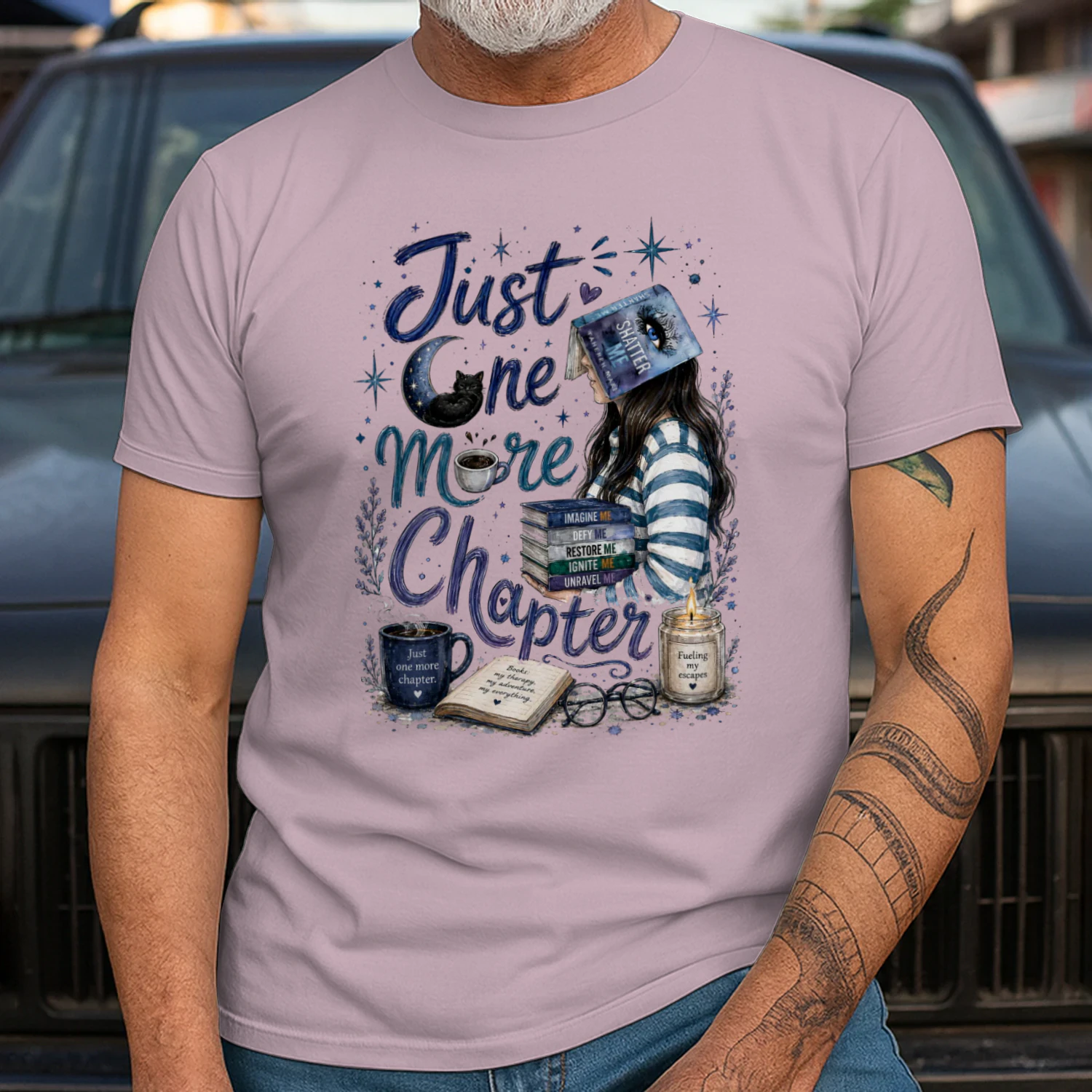 Just One More Chapter Heavy Cotton Light Colors T-shirt 1 Side, Shatter Me Gildan Tee, Romantasy Shirt, Book Lover Gifts